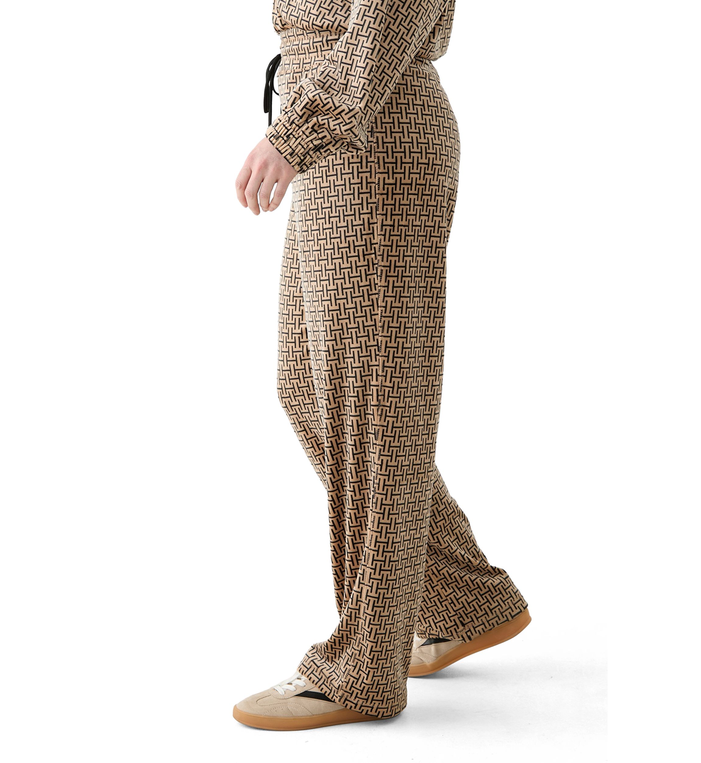 Womens Logo Printed Velour Pants