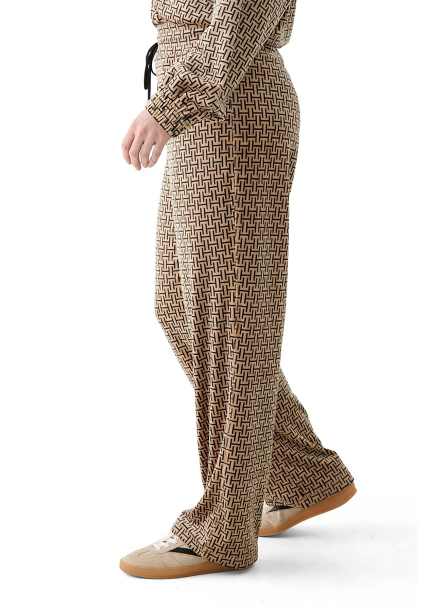 Womens Logo Printed Velour Pants