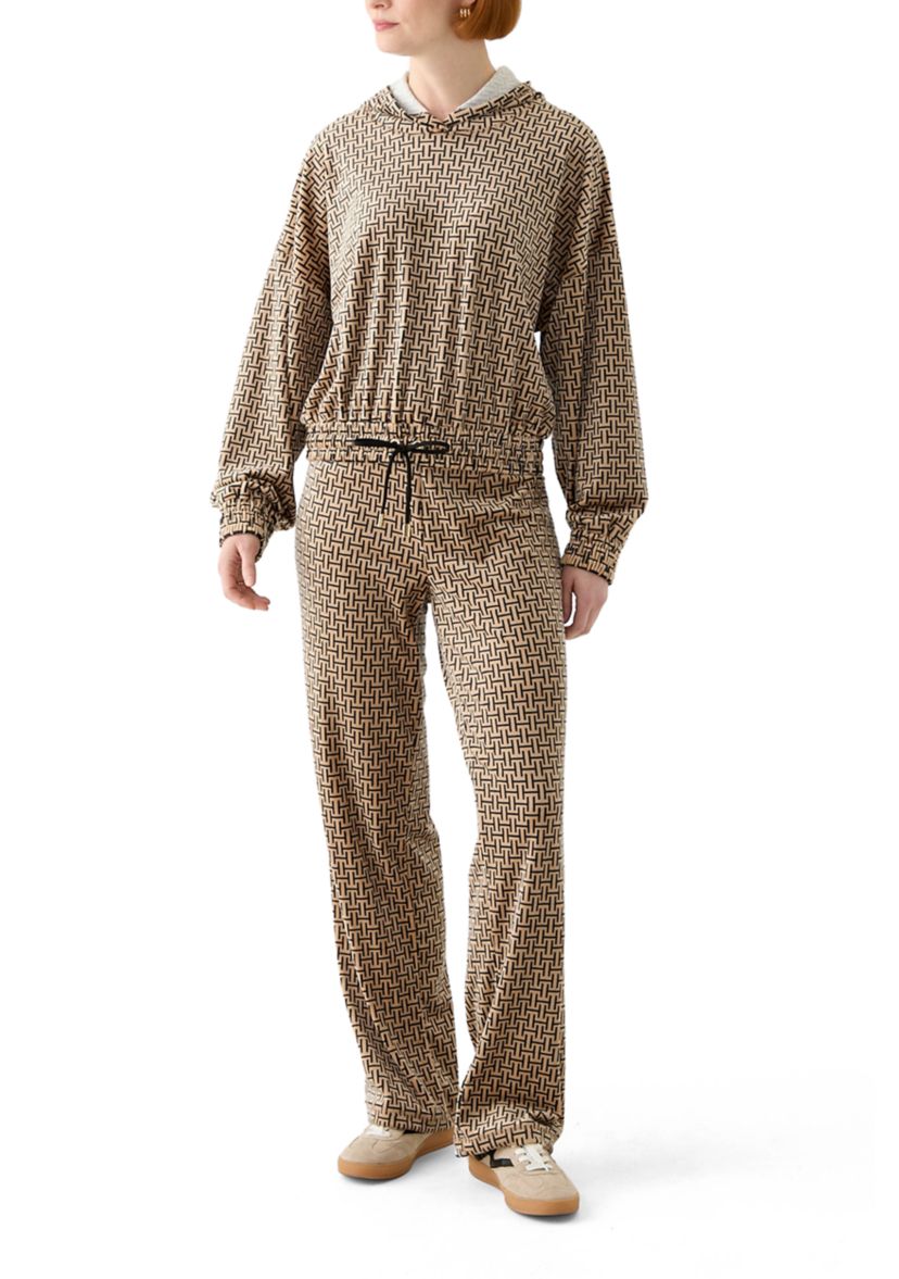 Womens Logo Printed Velour Pants