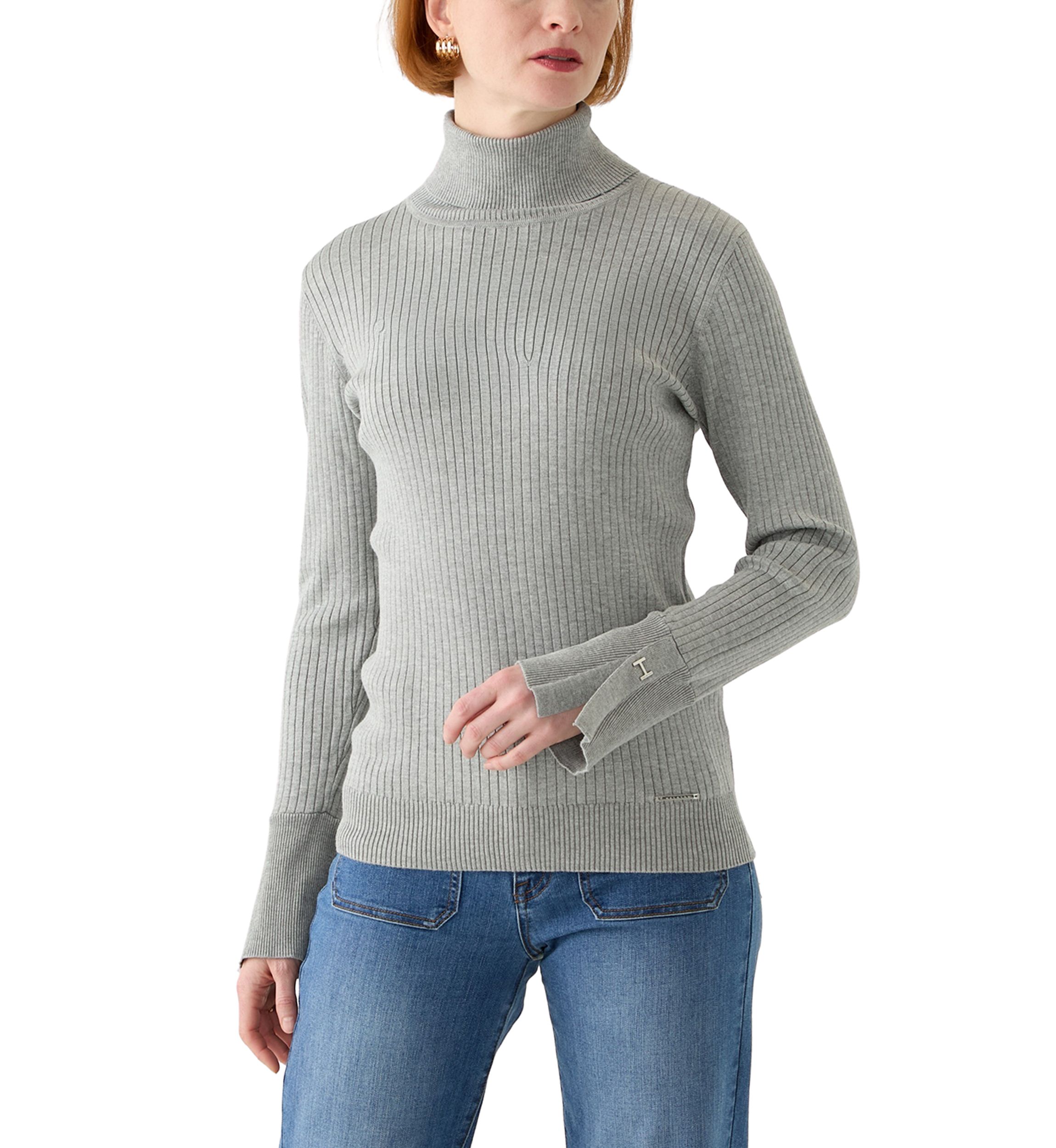 Womens Ribbed Turtleneck Sweater