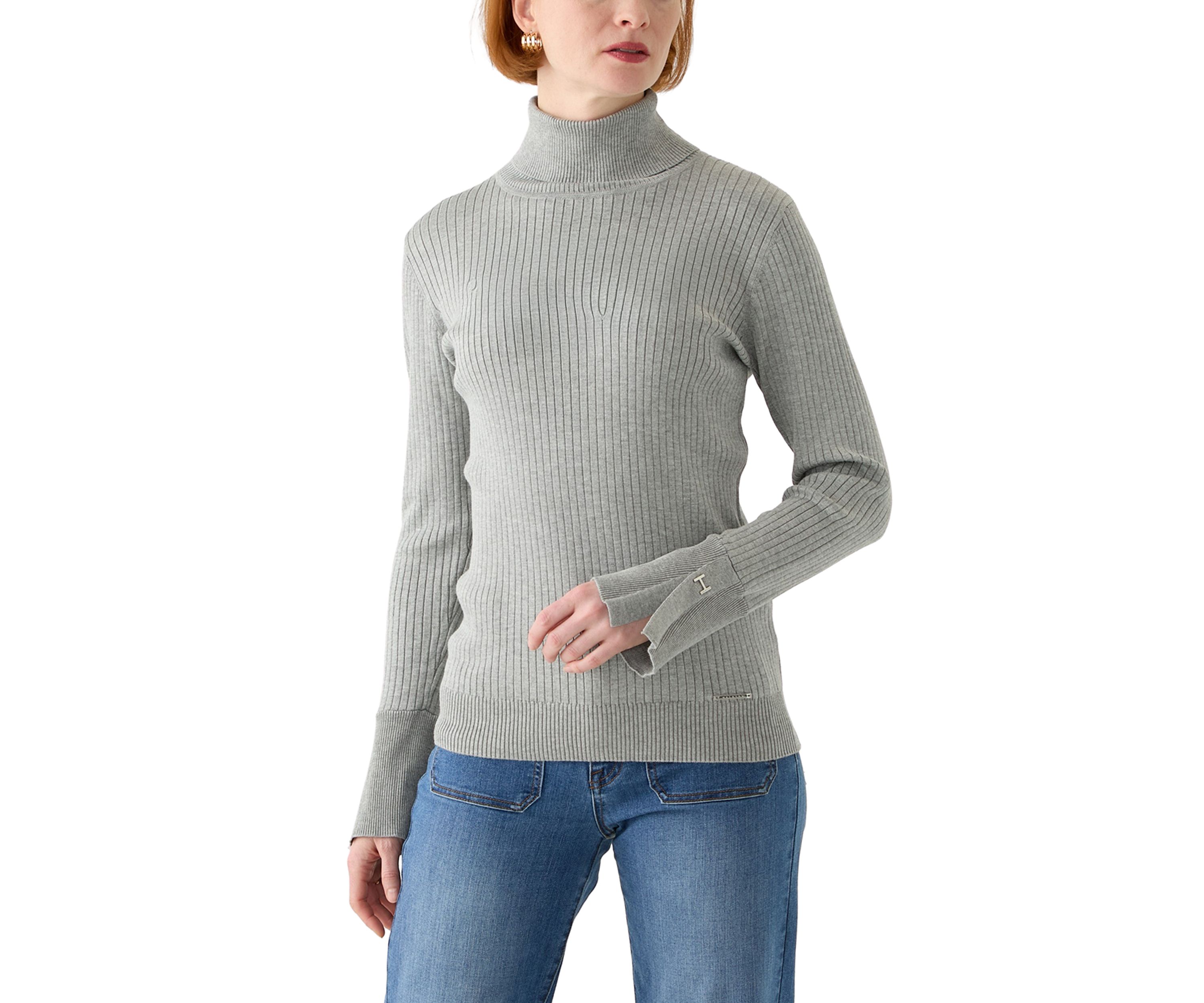 Womens Ribbed Turtleneck Sweater