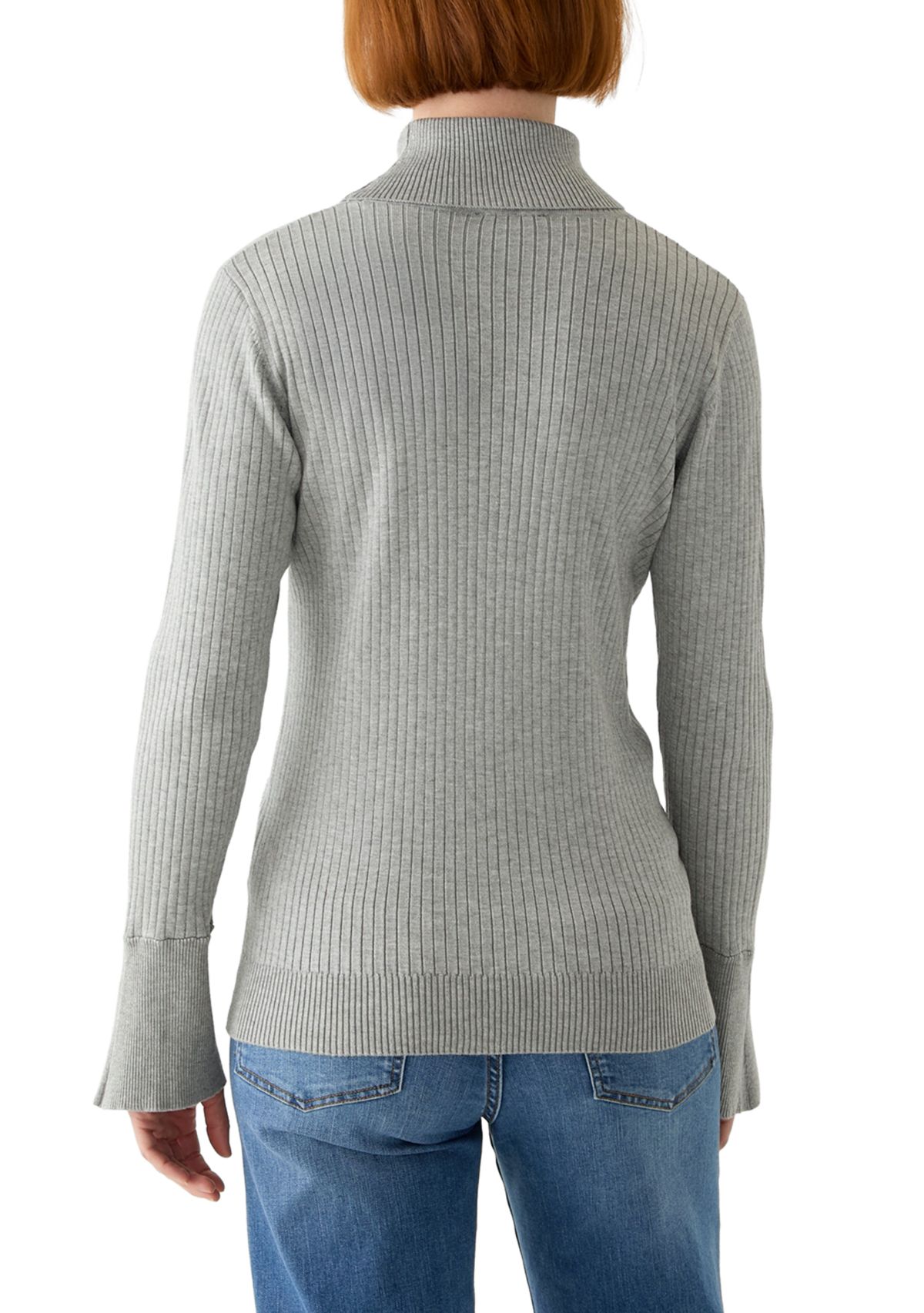 Womens Ribbed Turtleneck Sweater