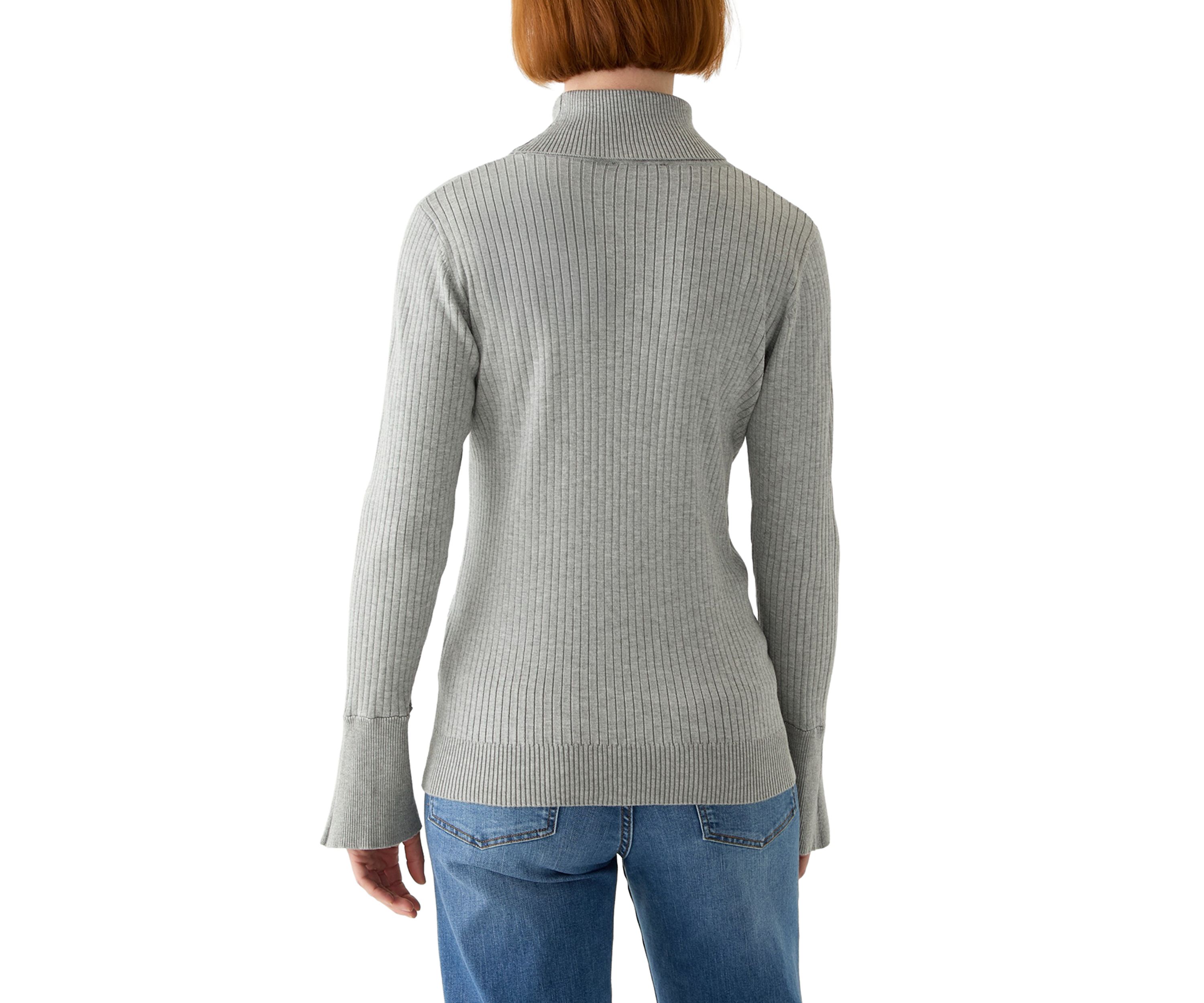 Womens Ribbed Turtleneck Sweater