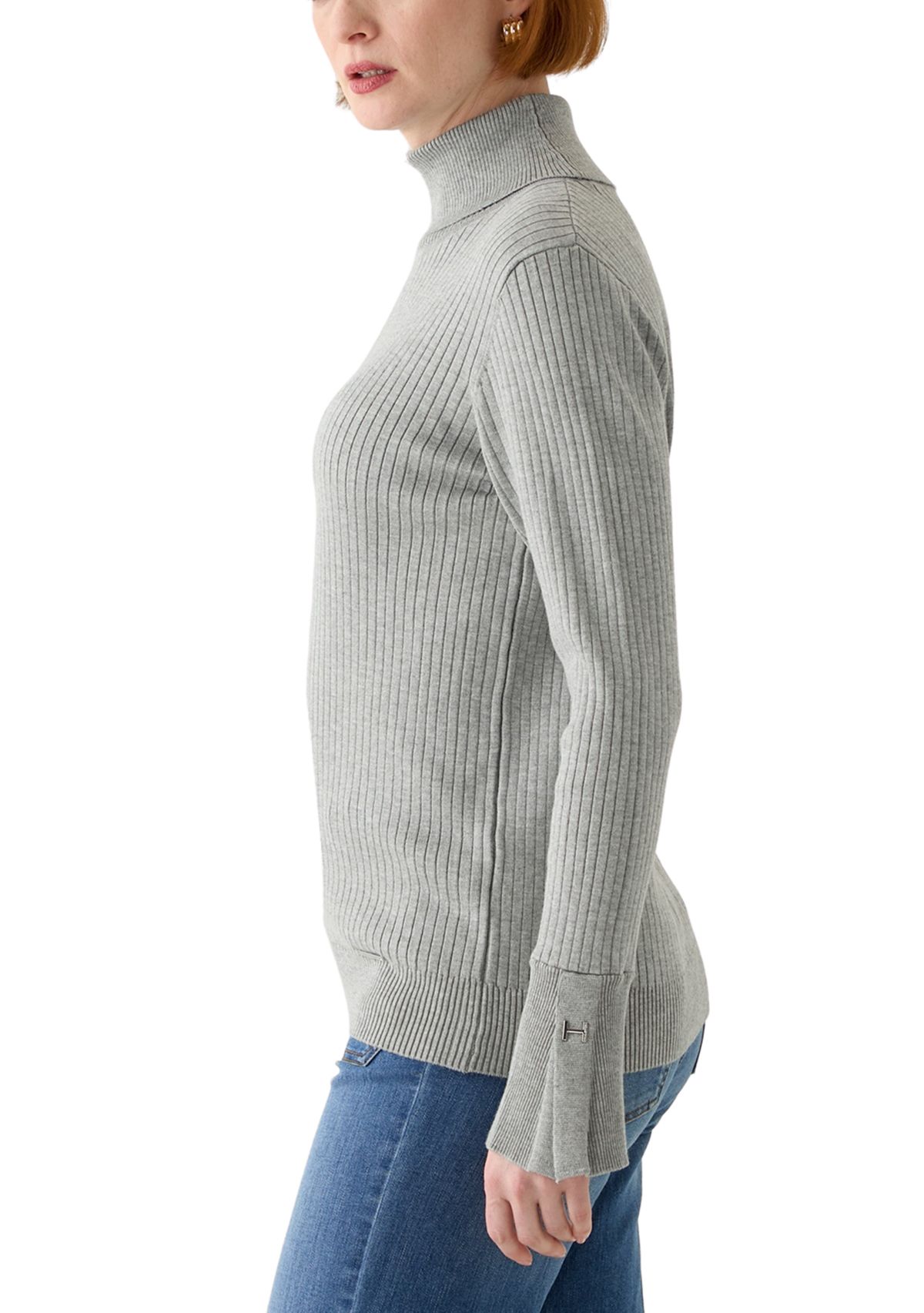 Womens Ribbed Turtleneck Sweater
