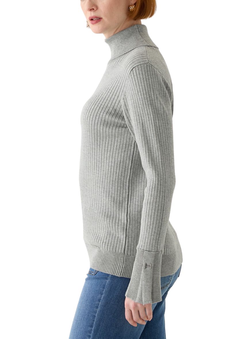 Womens Ribbed Turtleneck Sweater