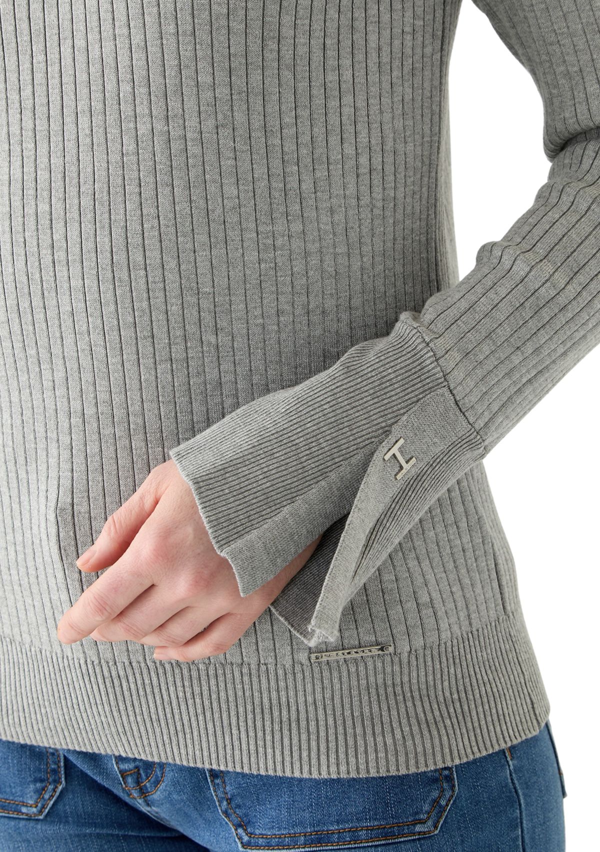 Womens Ribbed Turtleneck Sweater