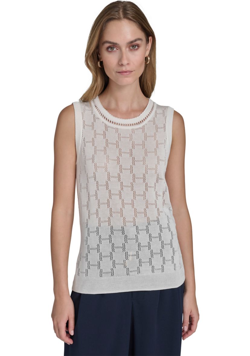 Womens Sleeveless H Cutout Top 