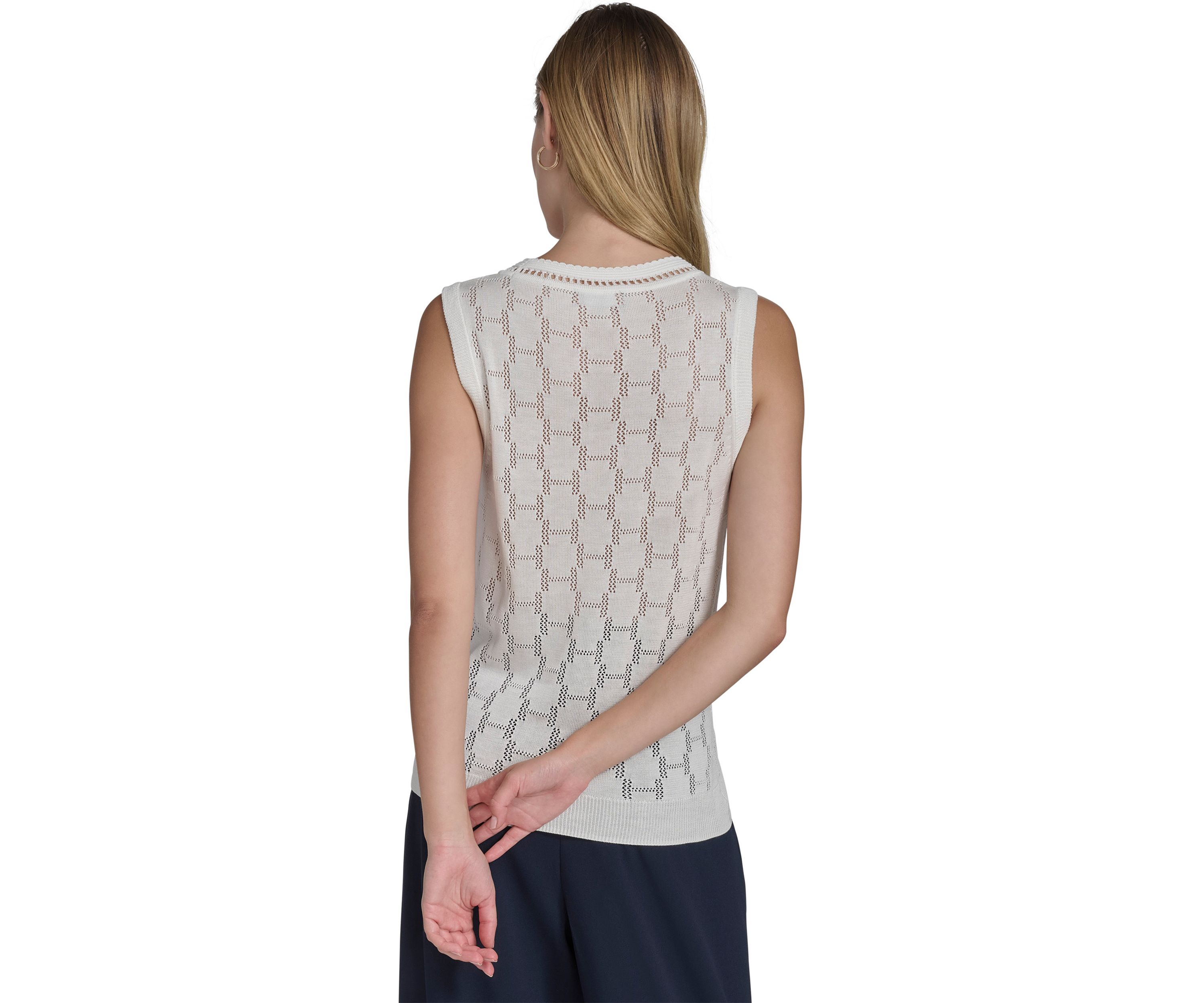 Womens Sleeveless H Cutout Top 
