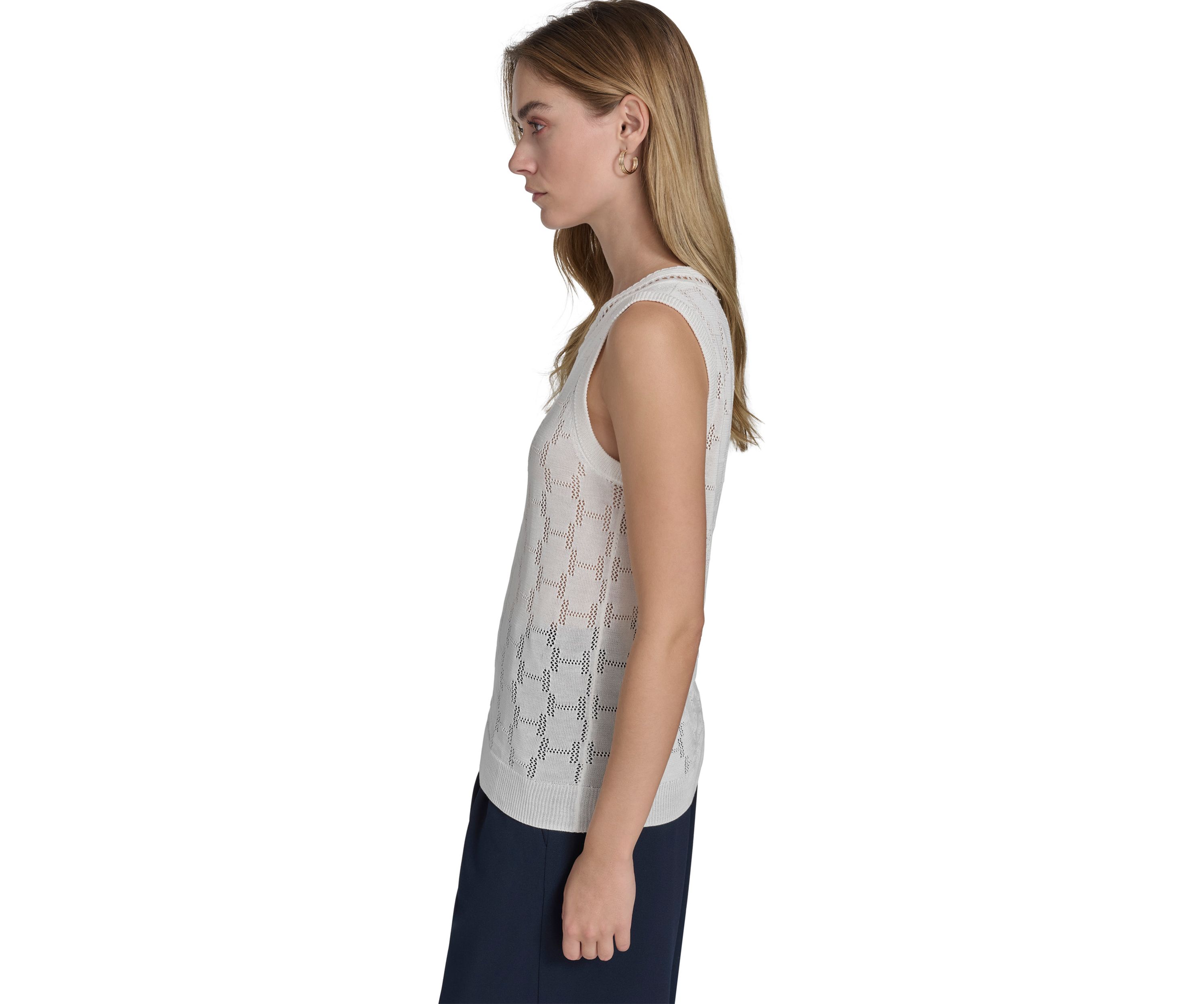 Womens Sleeveless H Cutout Top 