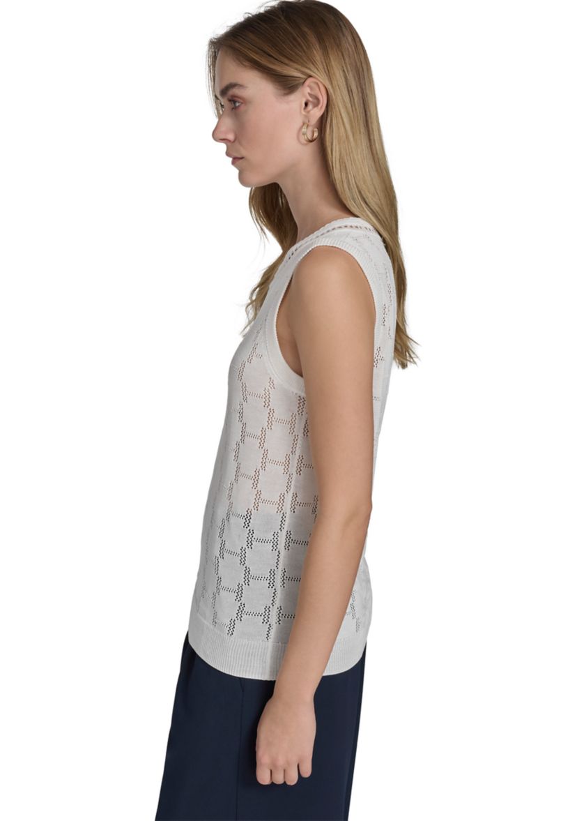 Womens Sleeveless H Cutout Top 