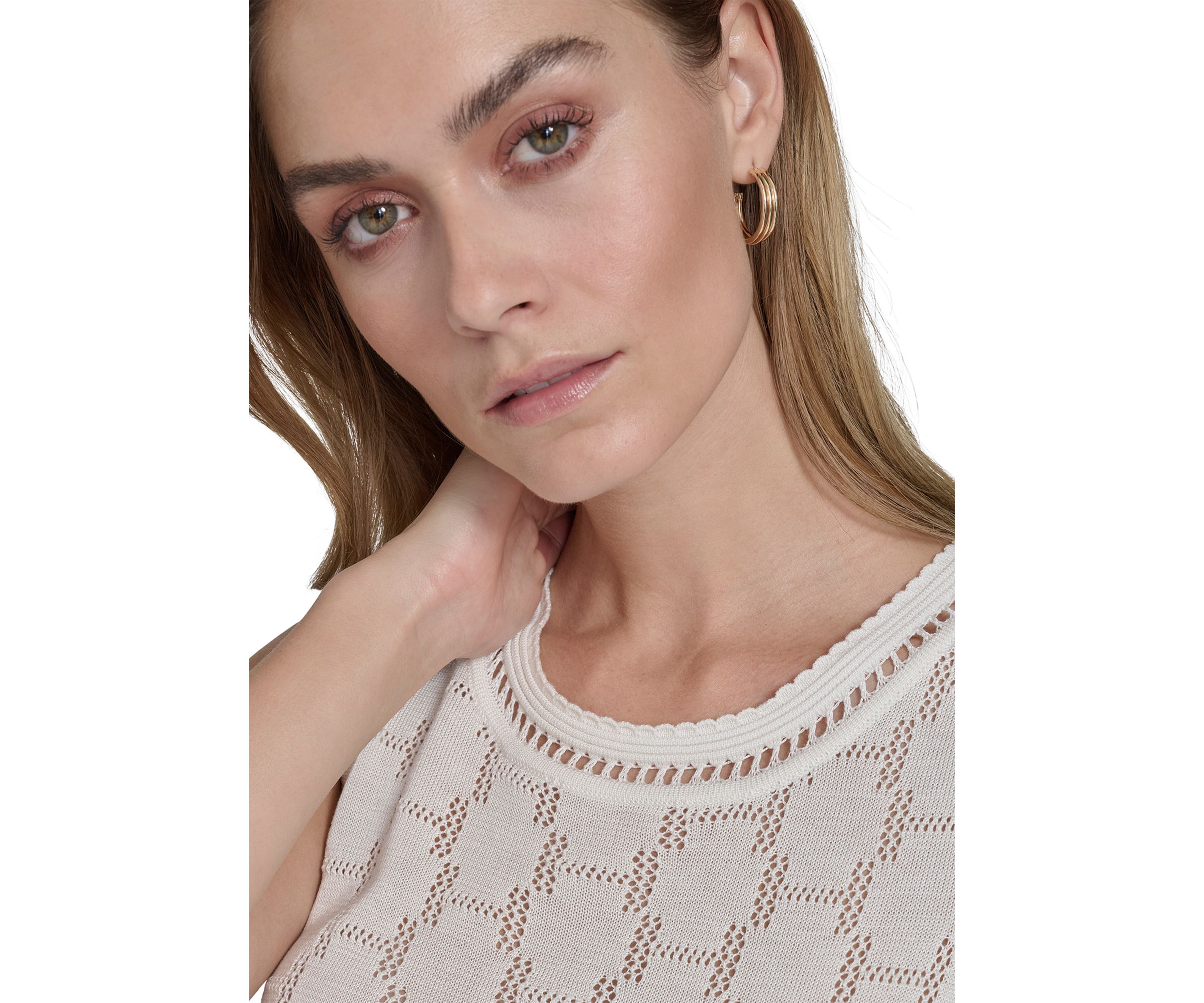 Womens Sleeveless H Cutout Top 