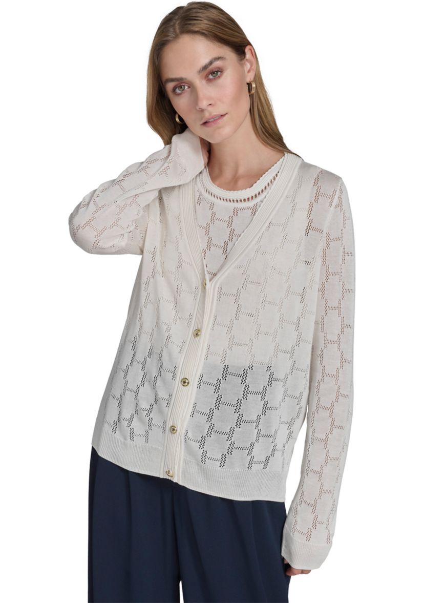 Womens H Cutout Cardigan 
