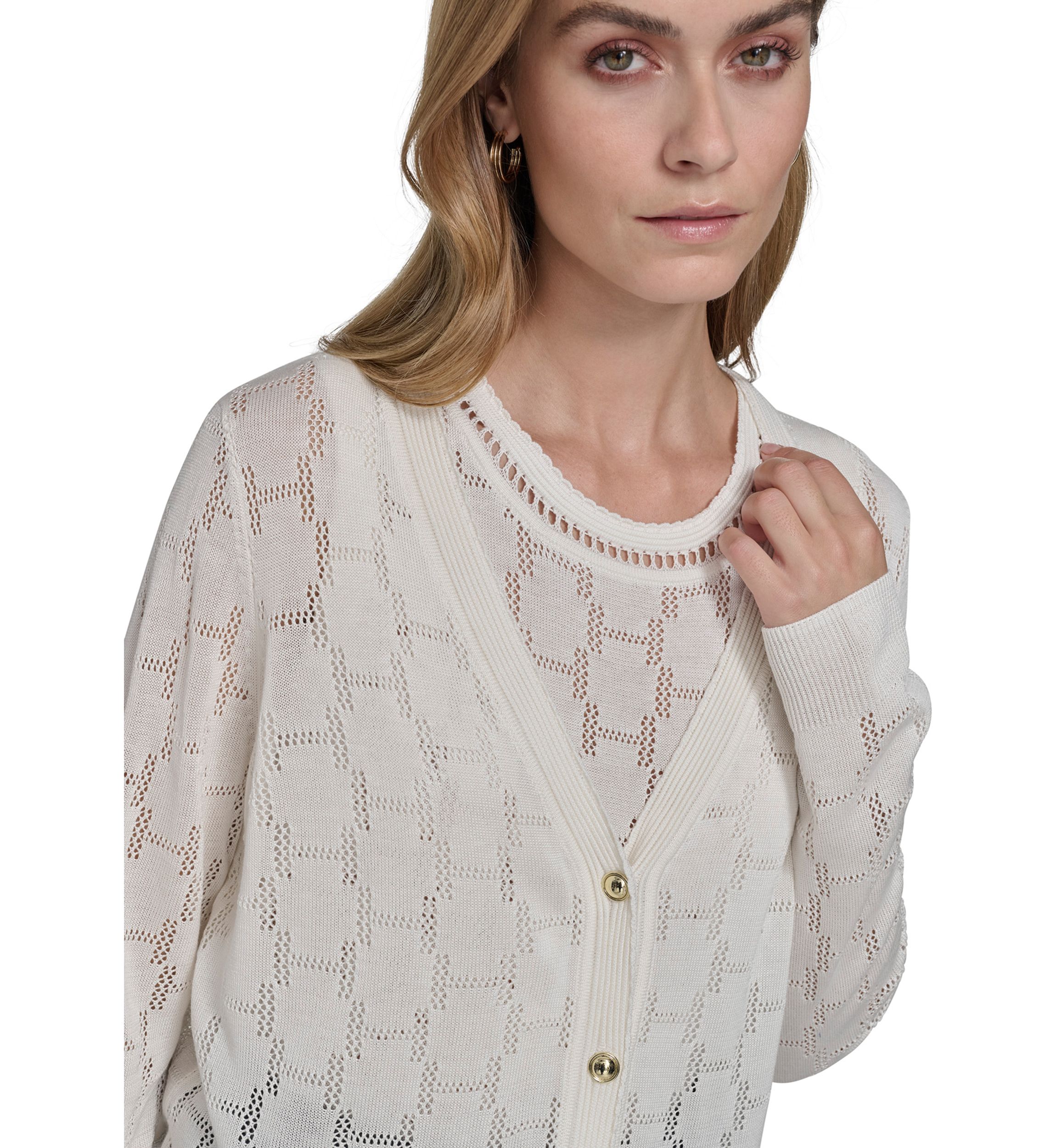 Womens H Cutout Cardigan 