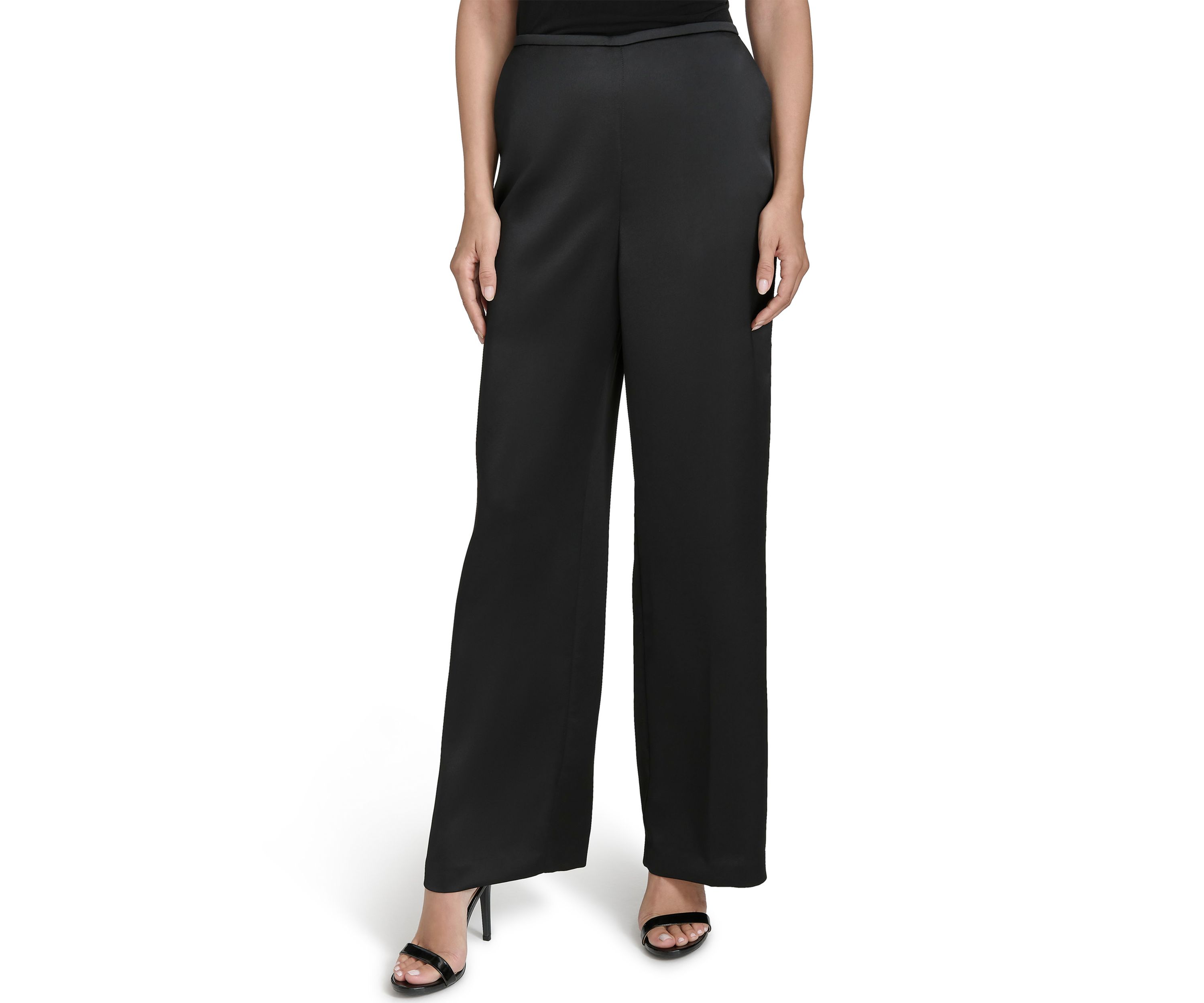 Womens Wide Leg Satin Pants