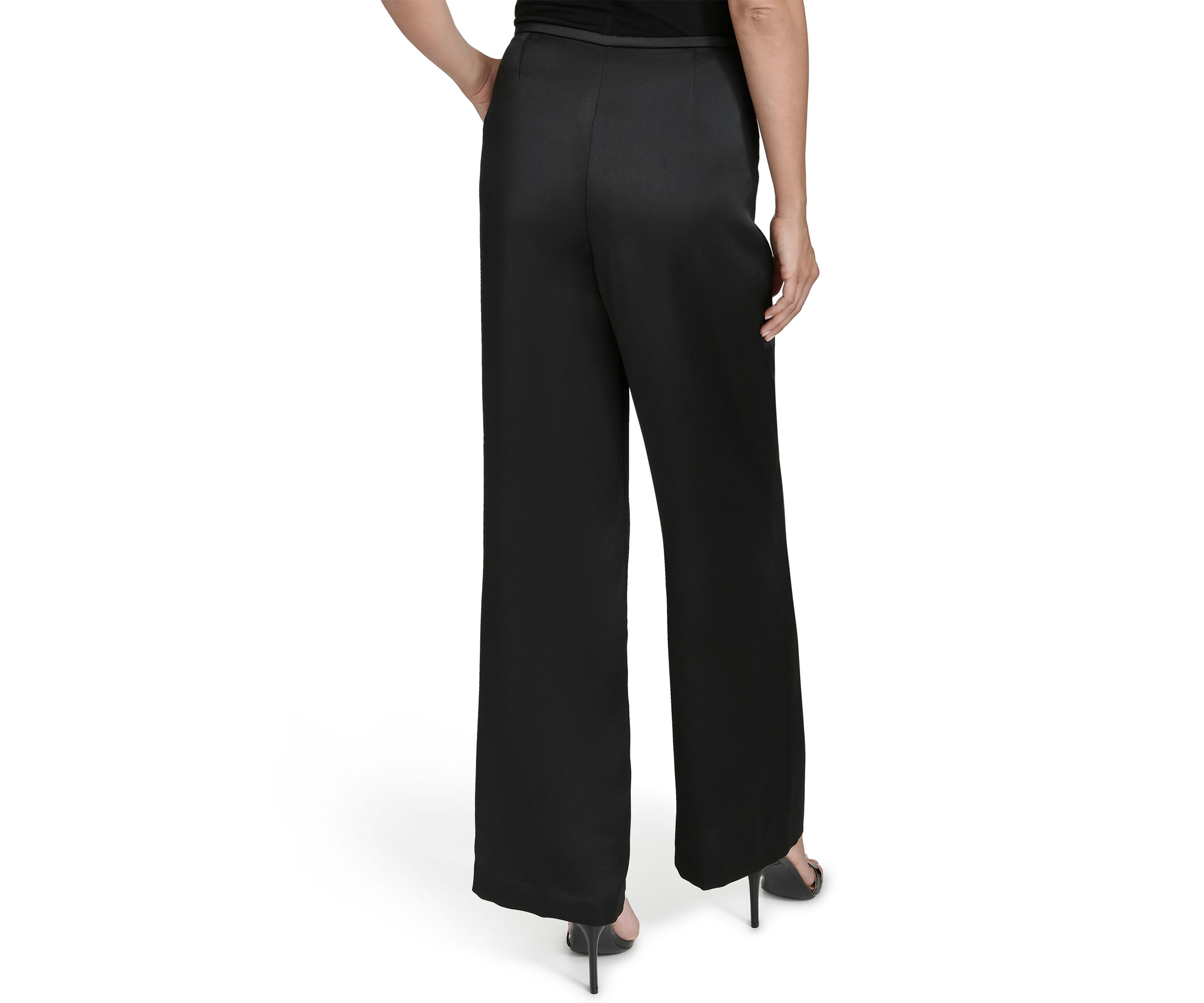Womens Wide Leg Satin Pants