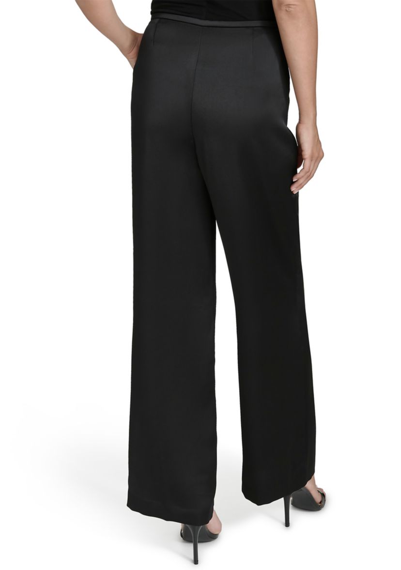 Womens Wide Leg Satin Pants
