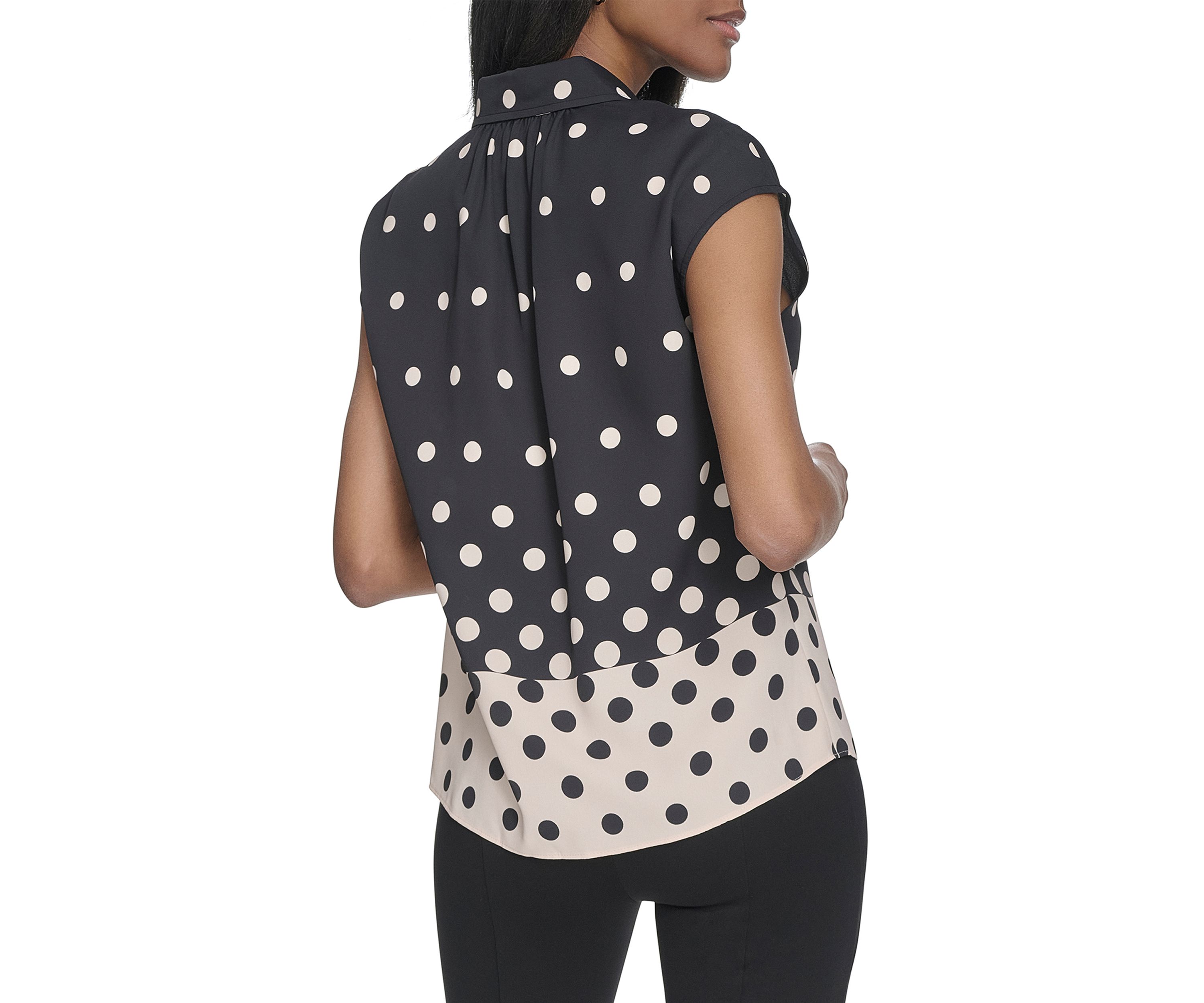 Womens Short Sleeve Ombré Dot Shirt