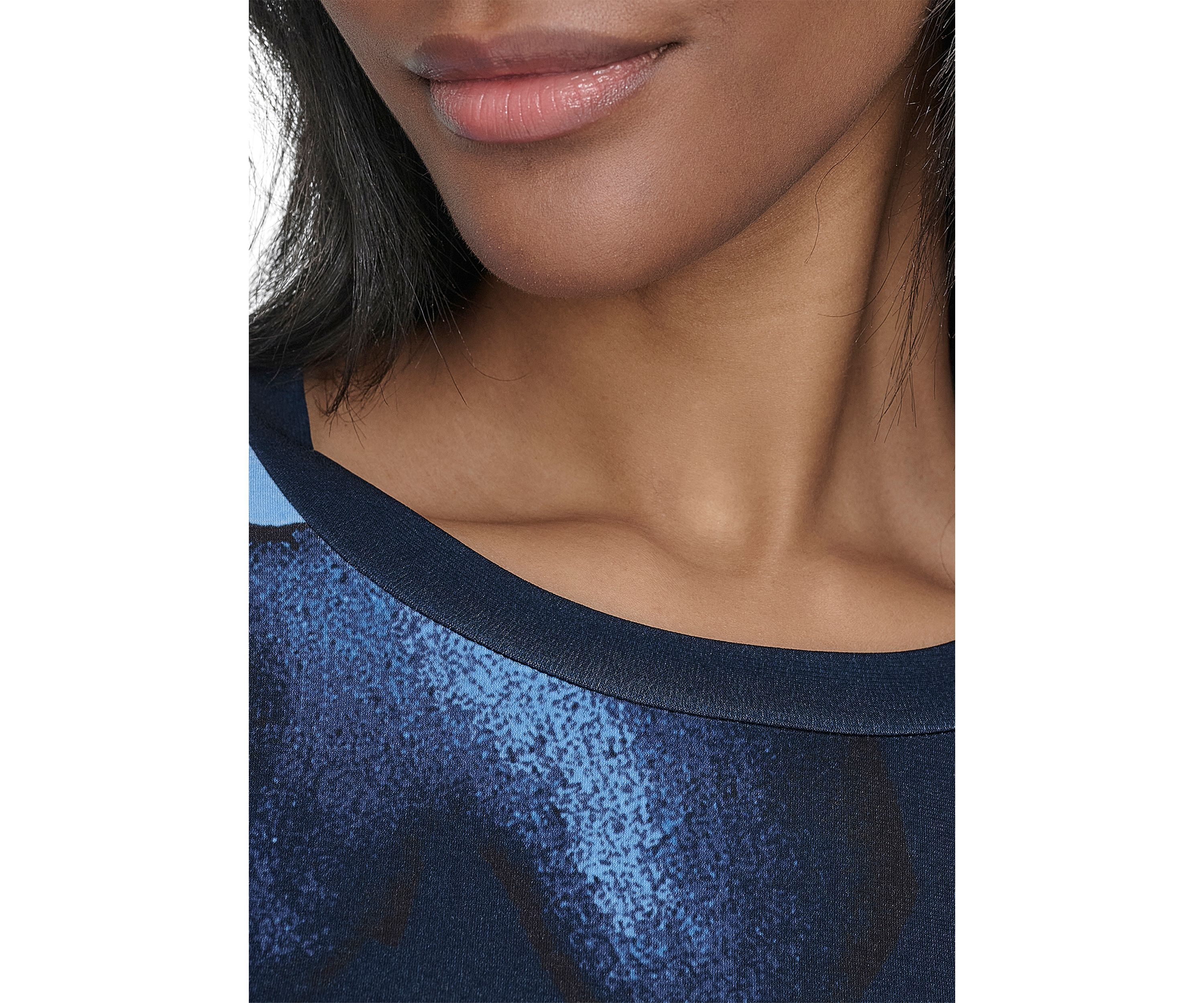 3/4 Sleeve Floral Jersey Dress