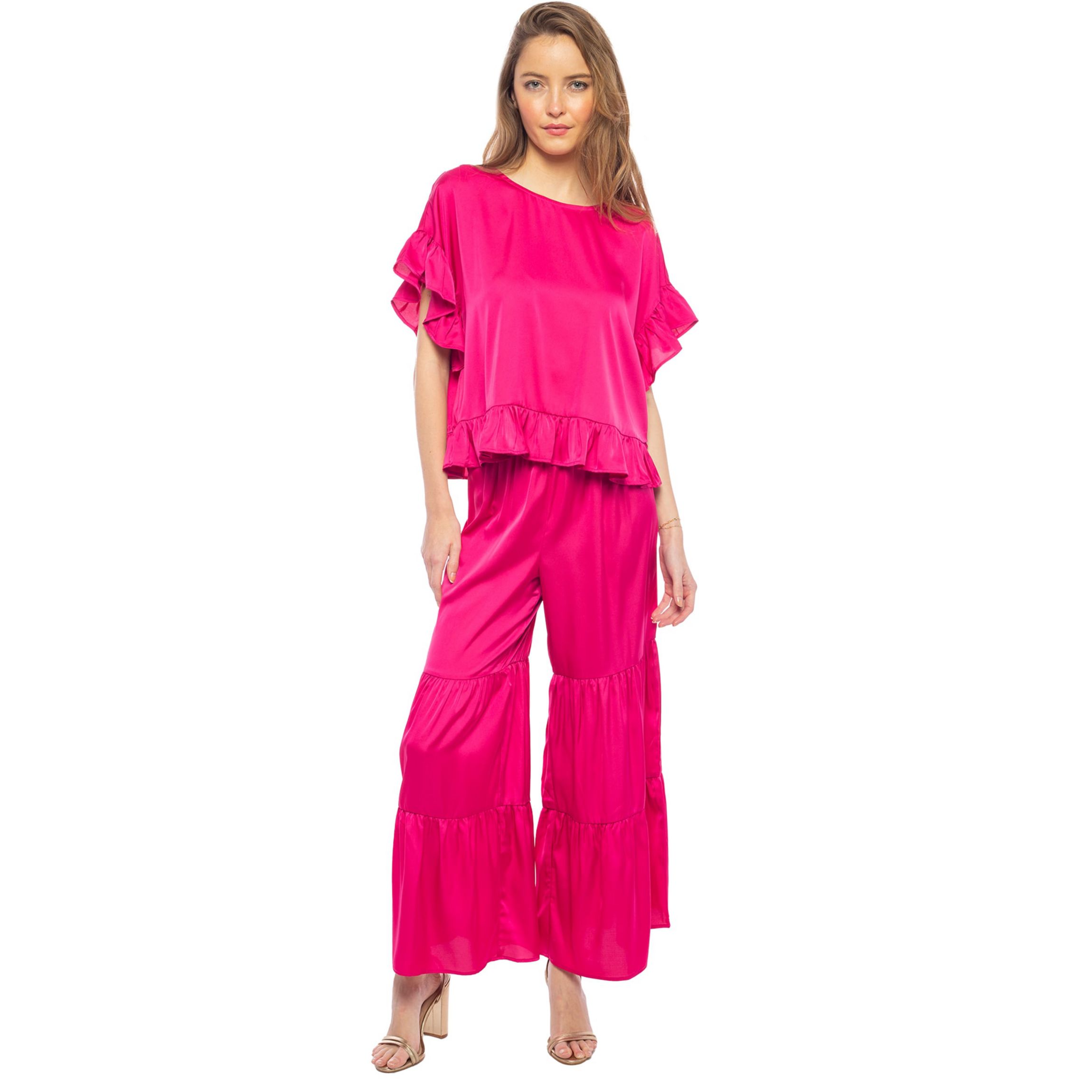 Satin Tier Pants