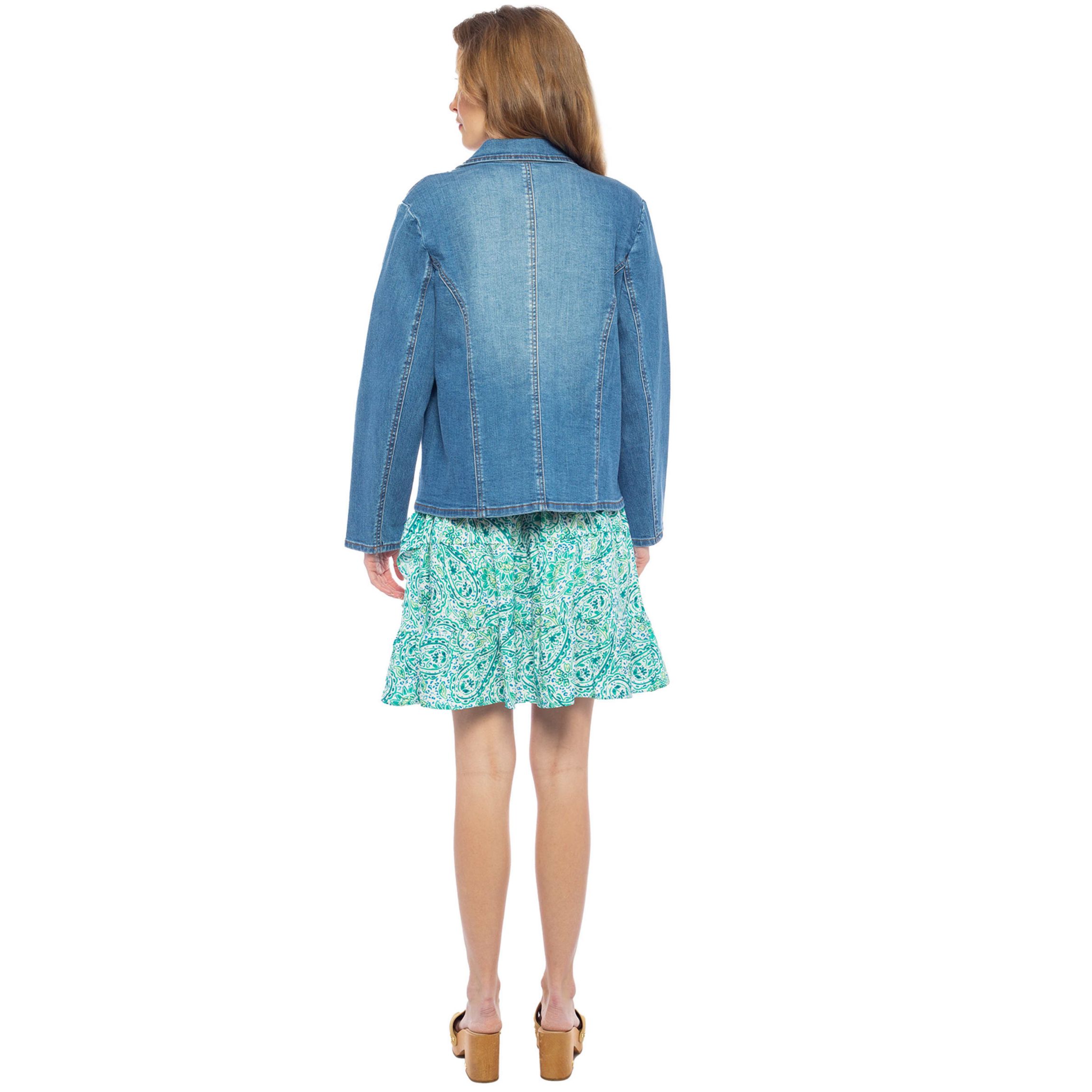 Embellished Knit Denim Jacket