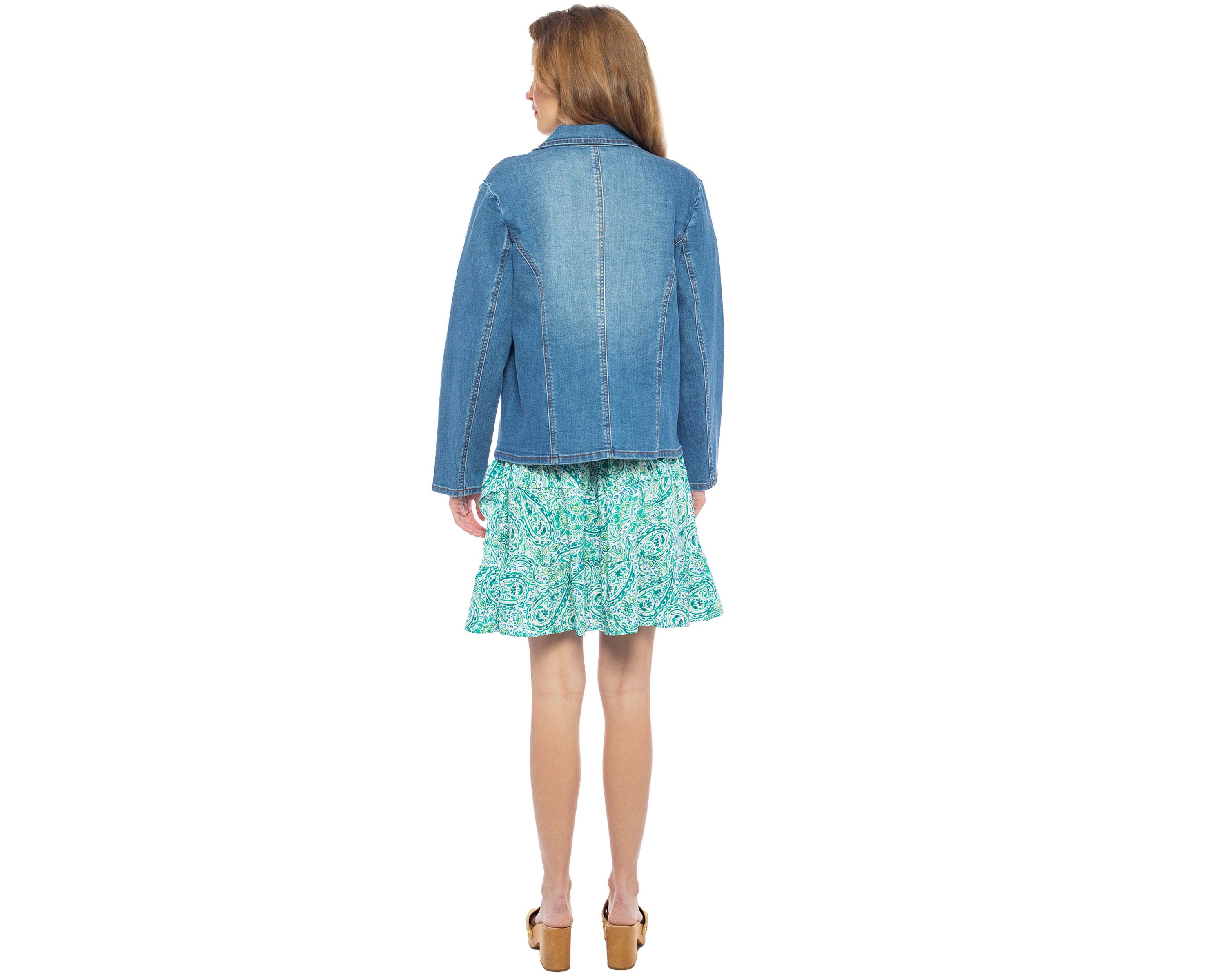 Embellished Knit Denim Jacket
