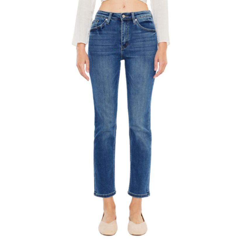 Adaline High Rise Stretch Slim Straight Leg Jeans