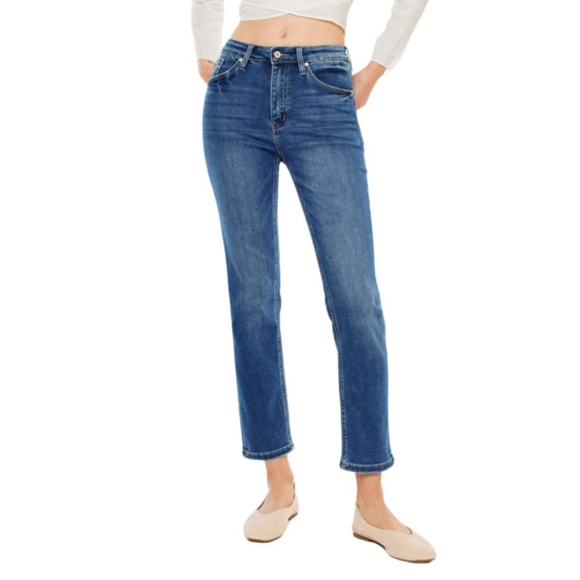 Adaline High Rise Stretch Slim Straight Leg Jeans