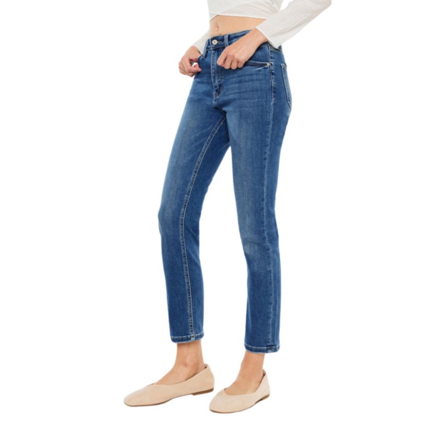 Adaline High Rise Stretch Slim Straight Leg Jeans