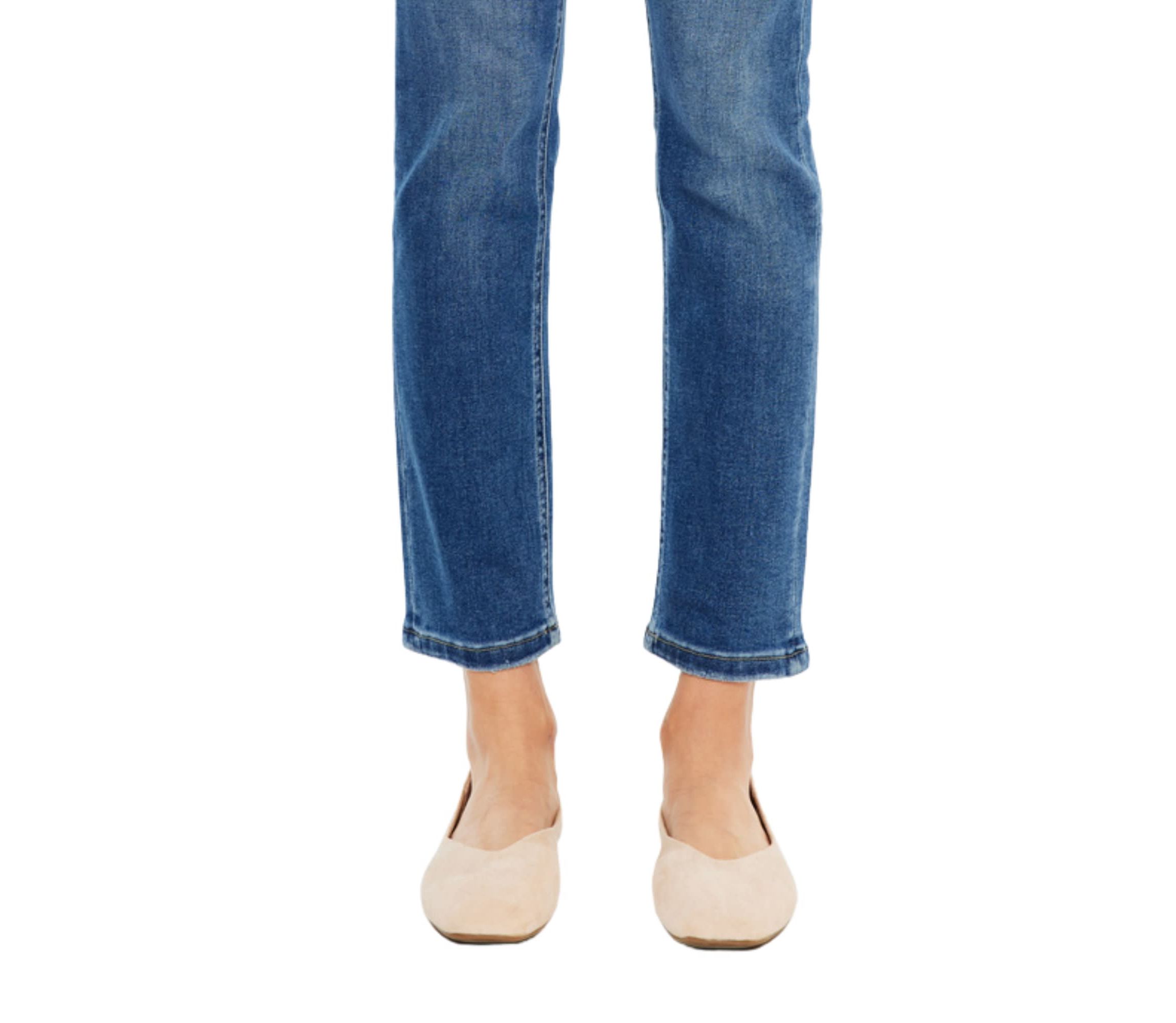 Adaline High Rise Stretch Slim Straight Leg Jeans