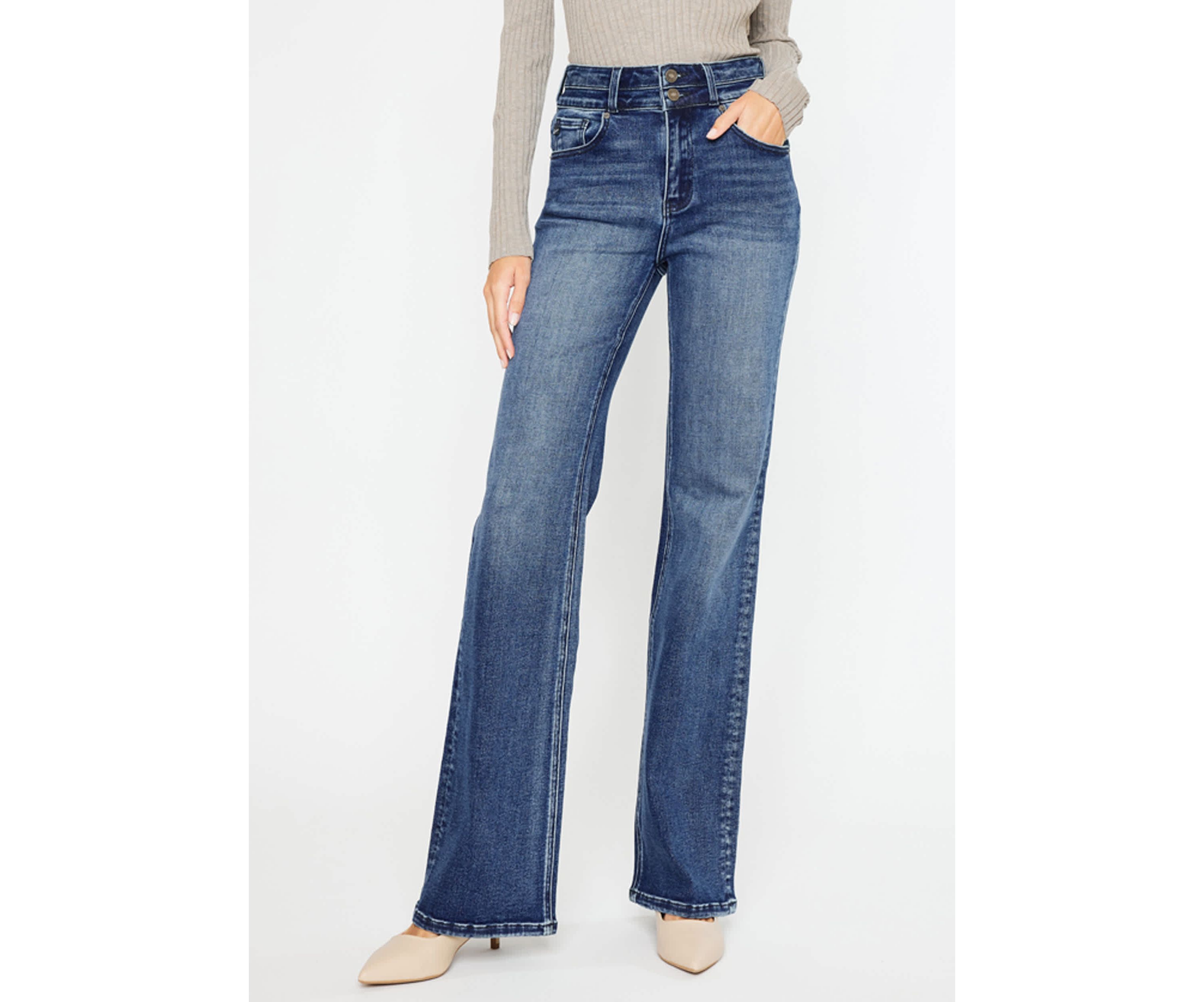 Onyx Essentials Ultra High Rise Wide Flare Jeans