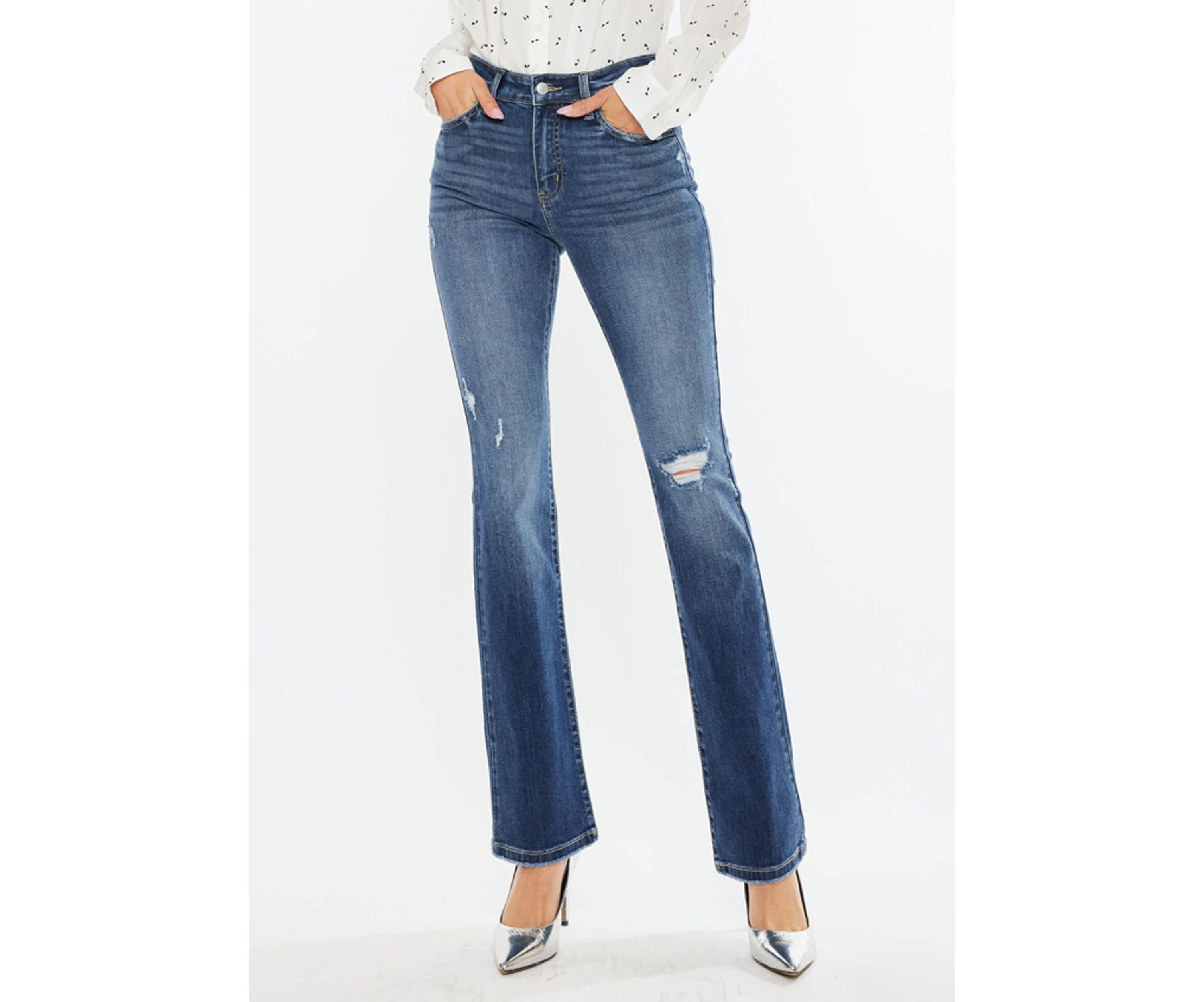Brooklyn Essentials High Rise Skinny Bootcut Jeans