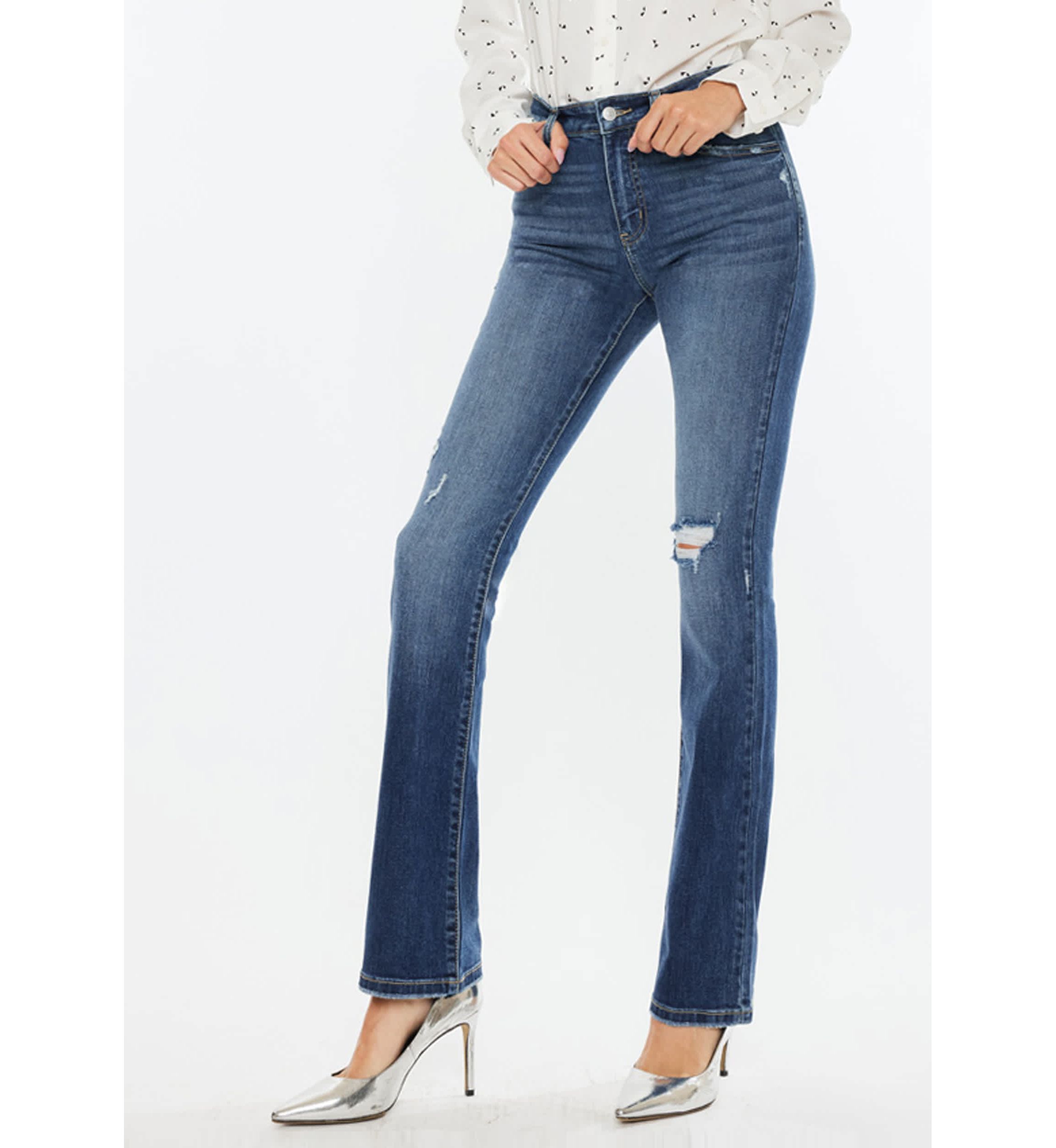 Brooklyn Essentials High Rise Skinny Bootcut Jeans