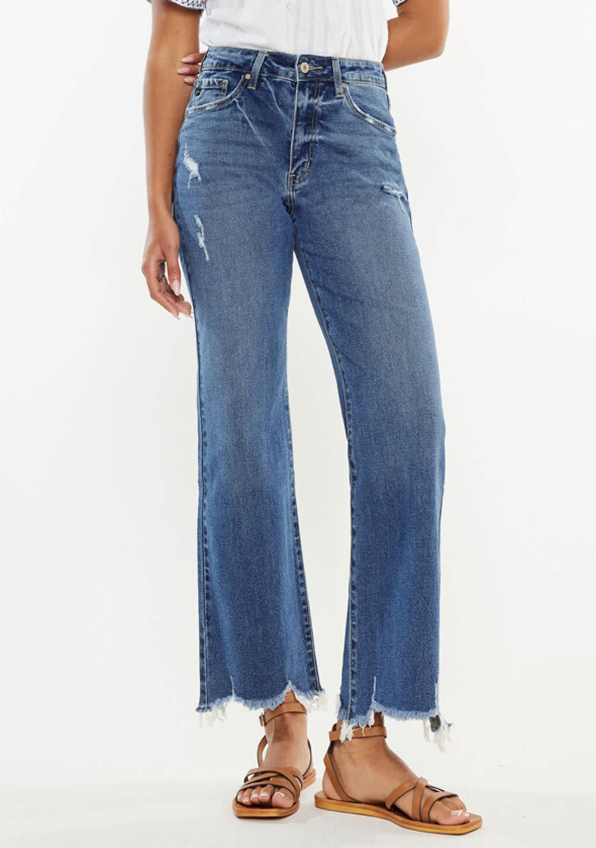 Jemma High Rise Slim Wide Leg jeans