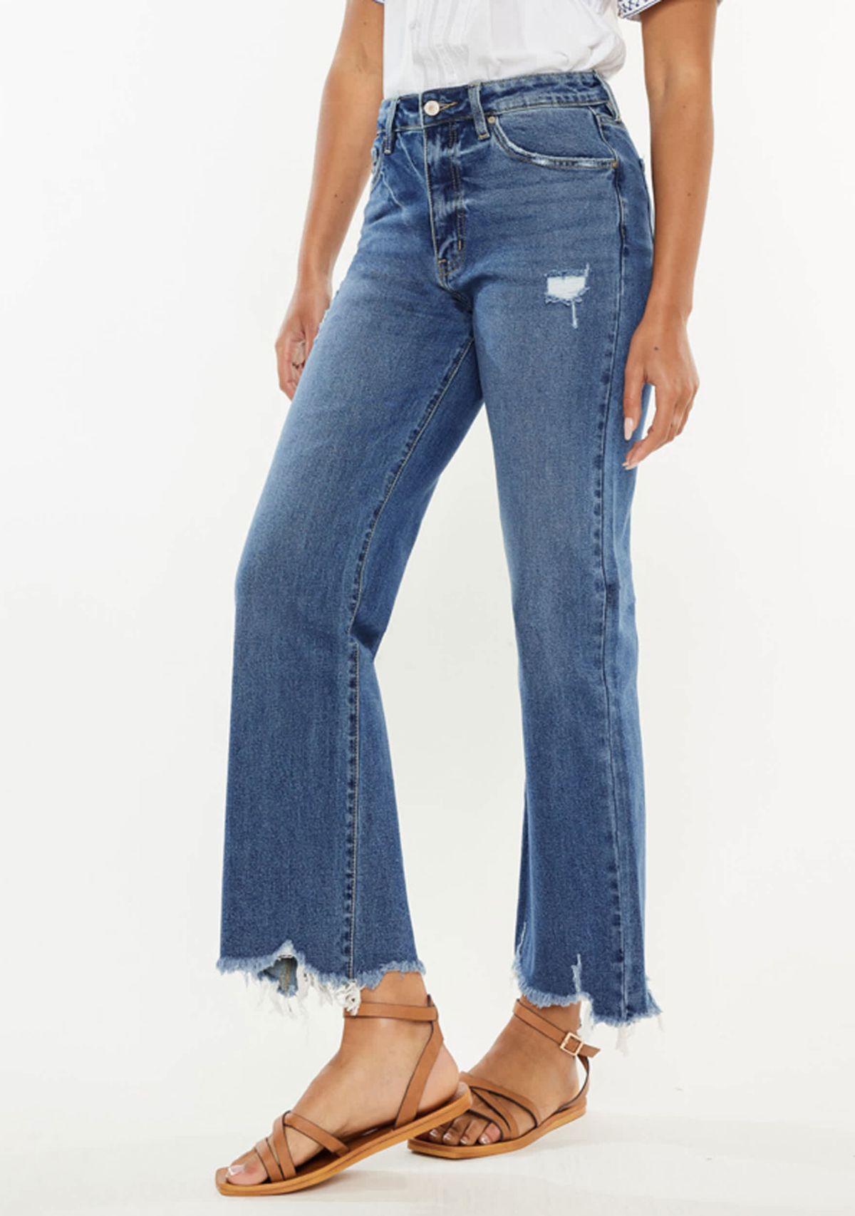 Jemma High Rise Slim Wide Leg jeans