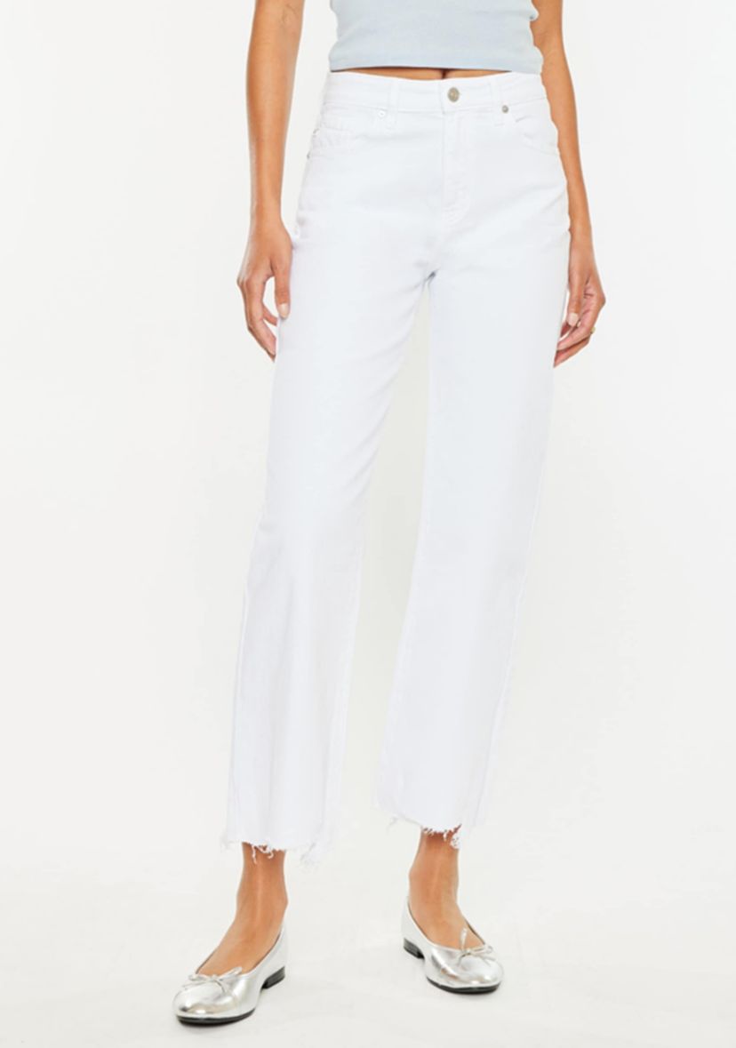 Skyla High Rise Slim Wide Leg Jeans