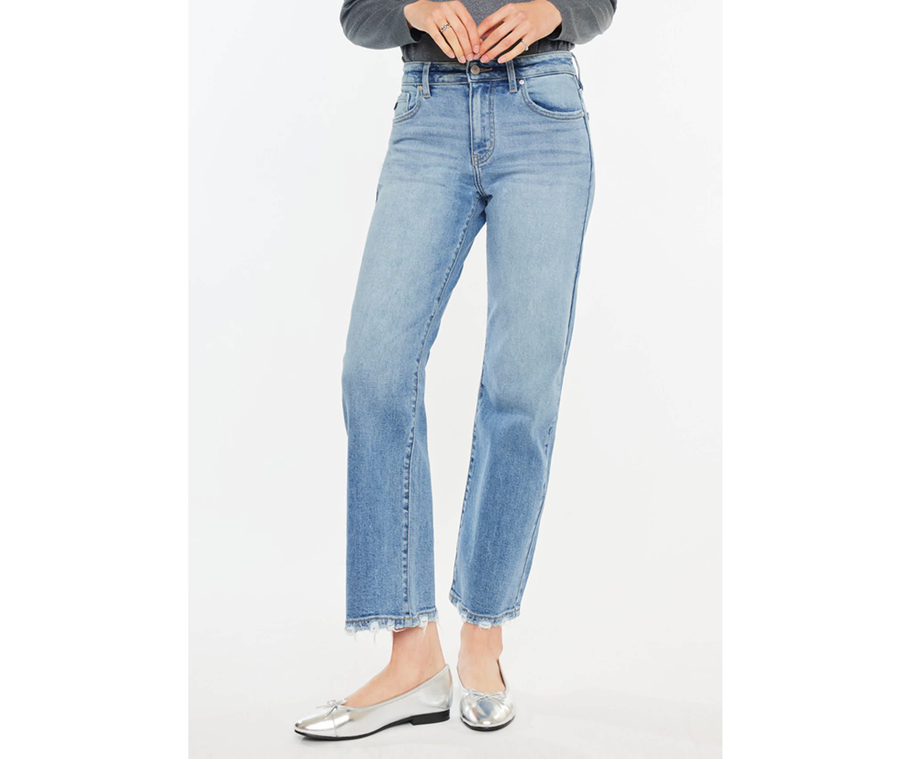 Melissa High Rise Slim Wide Leg Jeans
