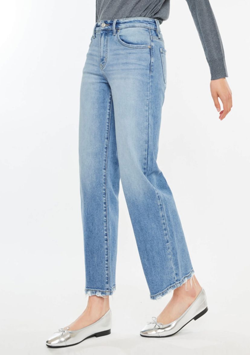 Melissa High Rise Slim Wide Leg Jeans