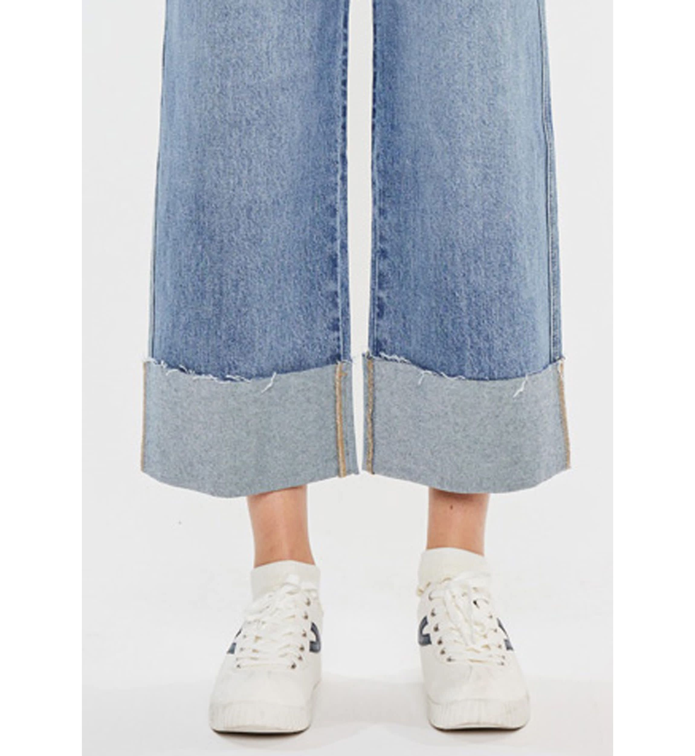 Alfie 90s Cropped Wide Leg Jeans