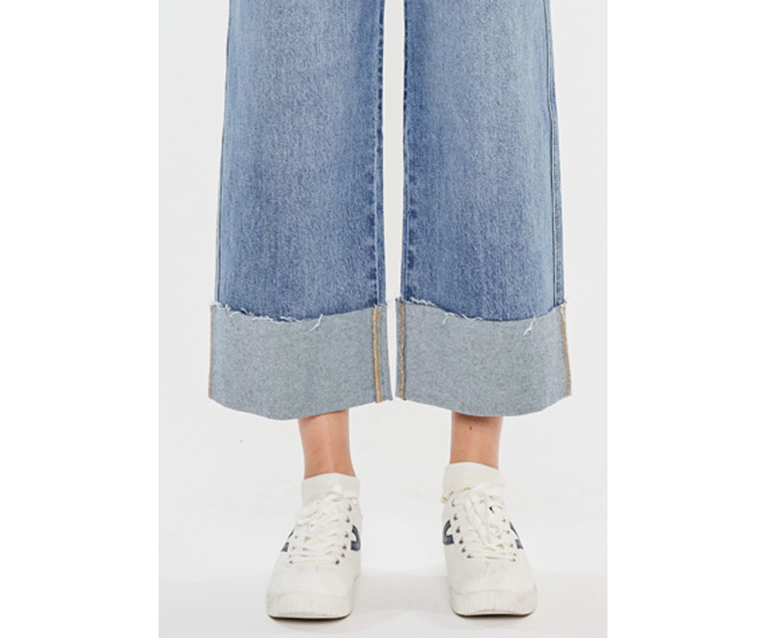 Alfie 90s Cropped Wide Leg Jeans