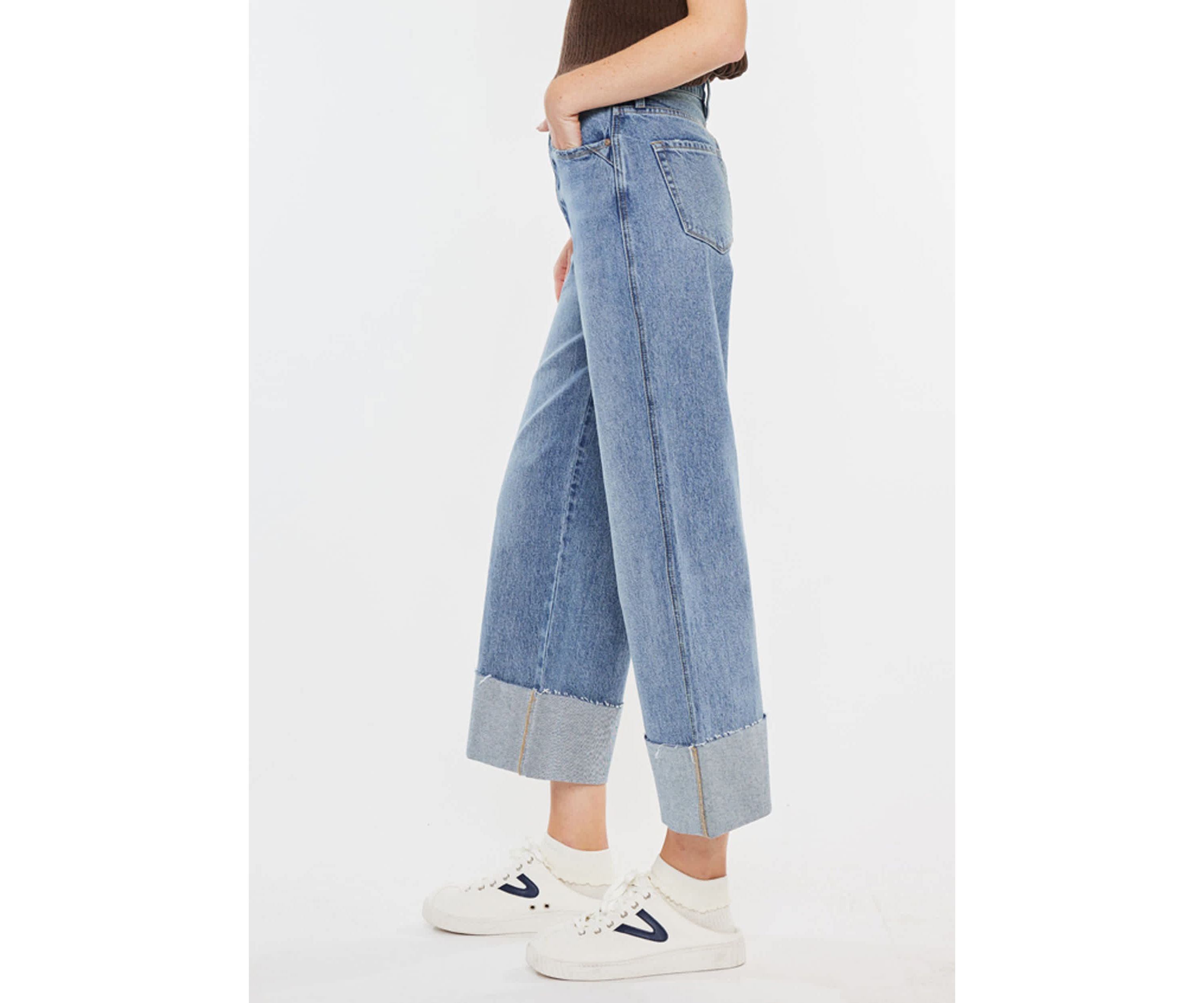 Alfie 90s Cropped Wide Leg Jeans