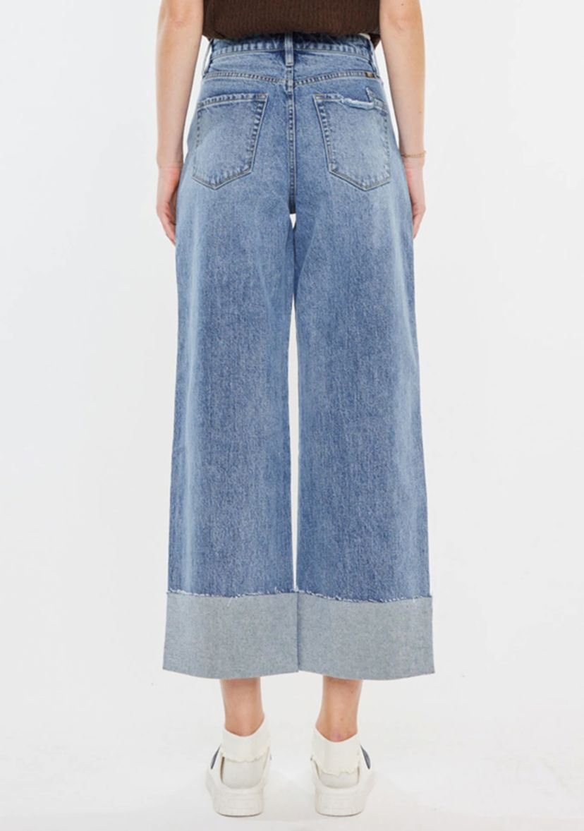 Alfie 90s Cropped Wide Leg Jeans