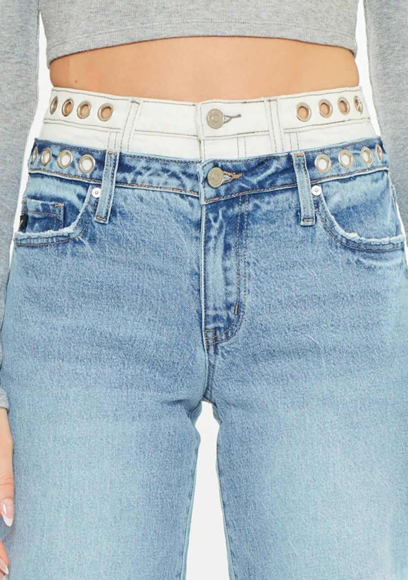 Caitlin High Rise Wide Leg Jeans