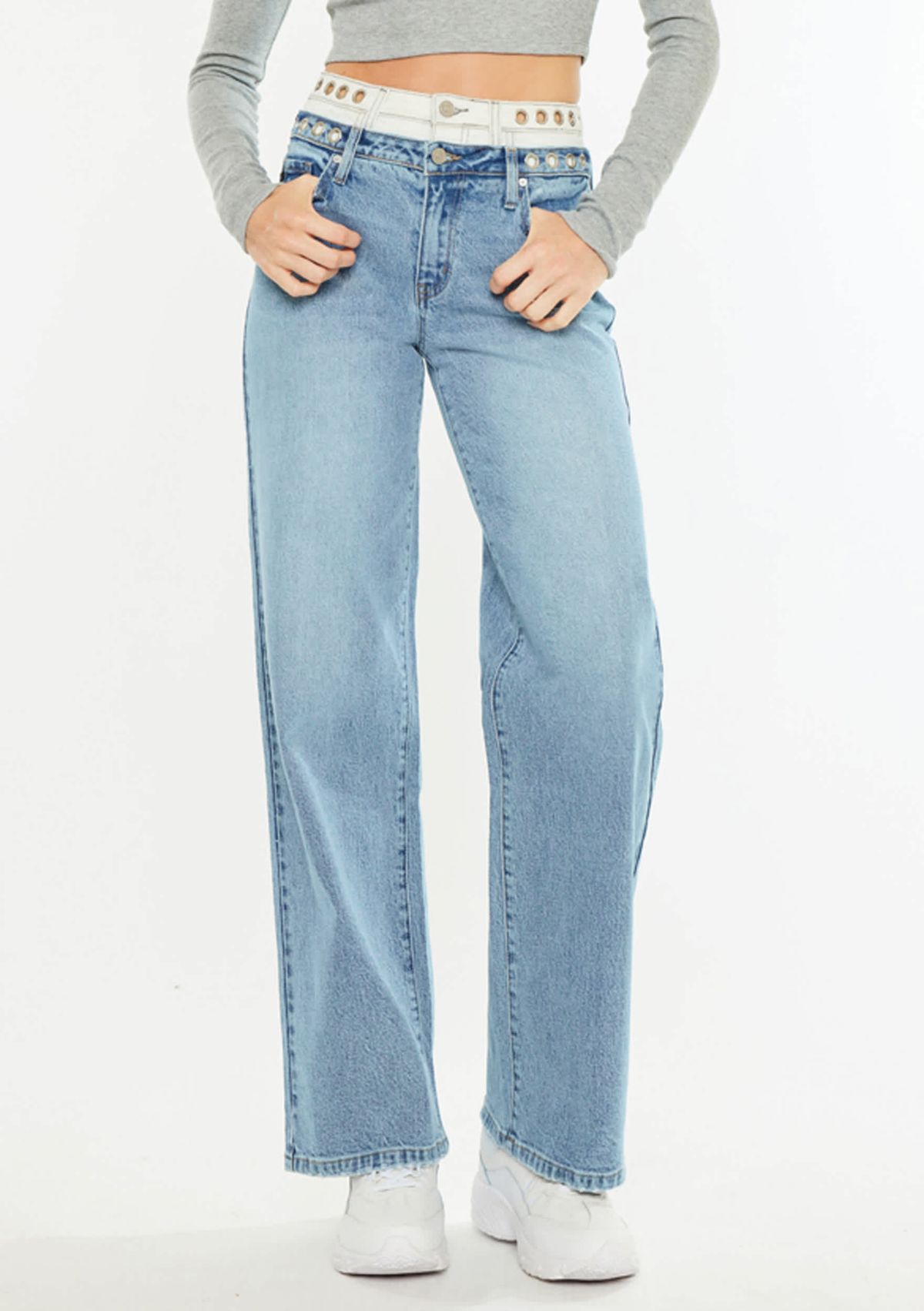Caitlin High Rise Wide Leg Jeans