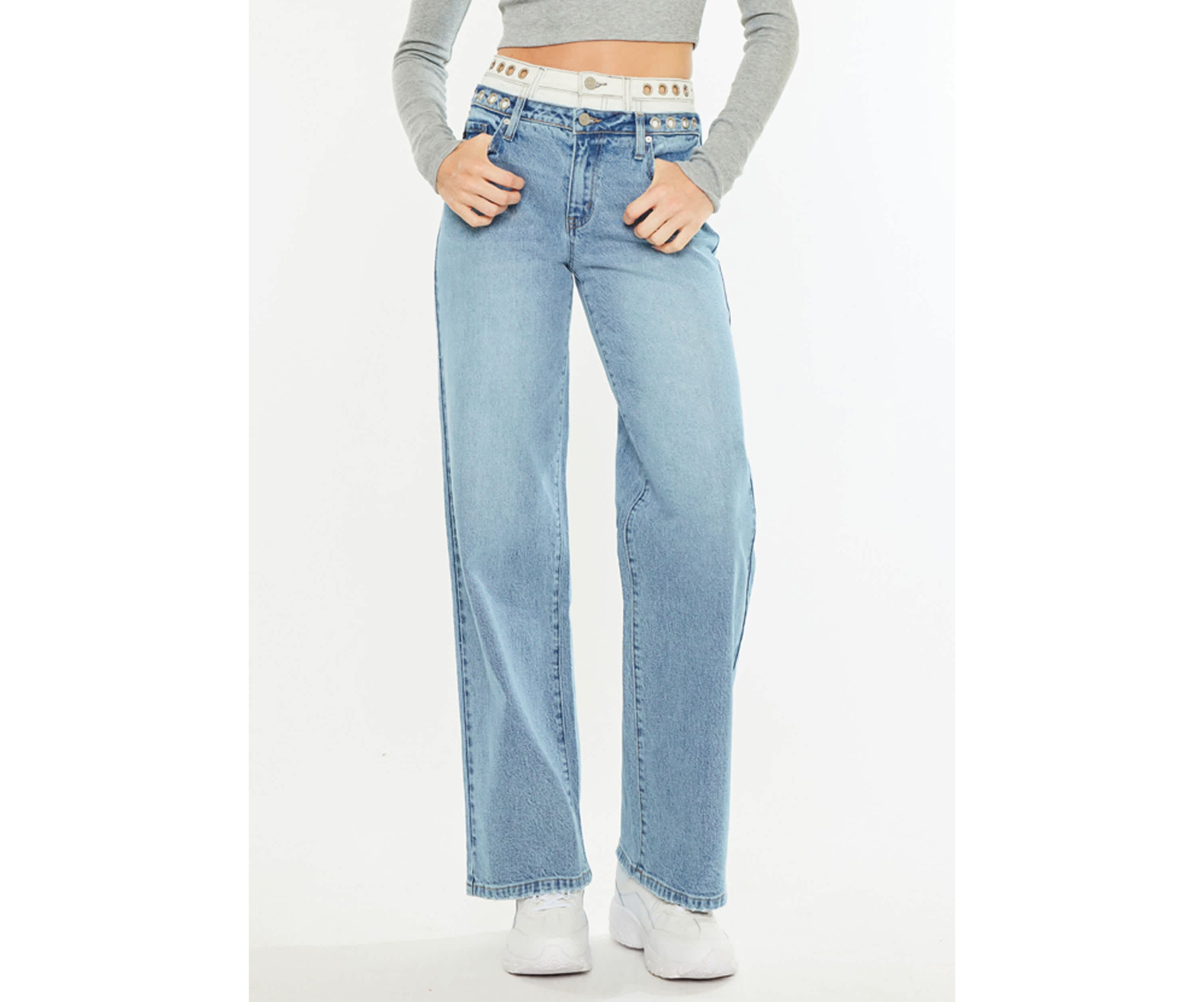 Caitlin High Rise Wide Leg Jeans