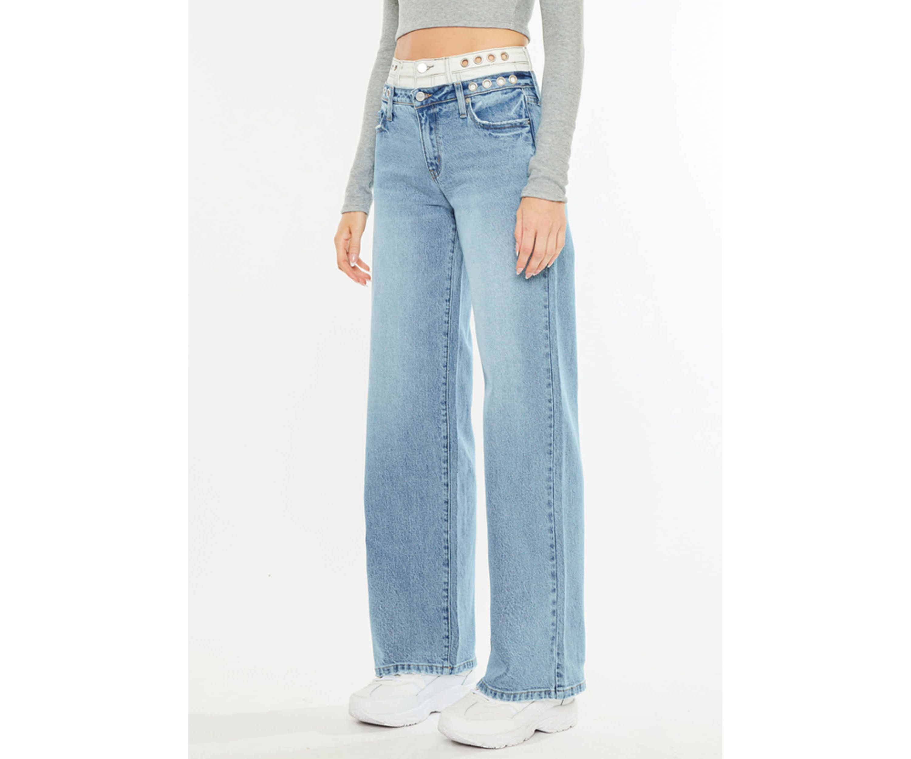 Caitlin High Rise Wide Leg Jeans