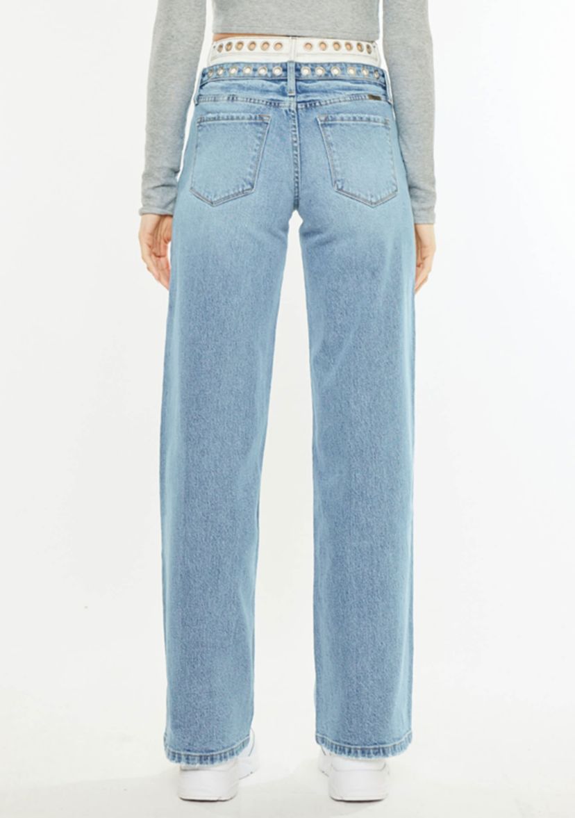 Caitlin High Rise Wide Leg Jeans