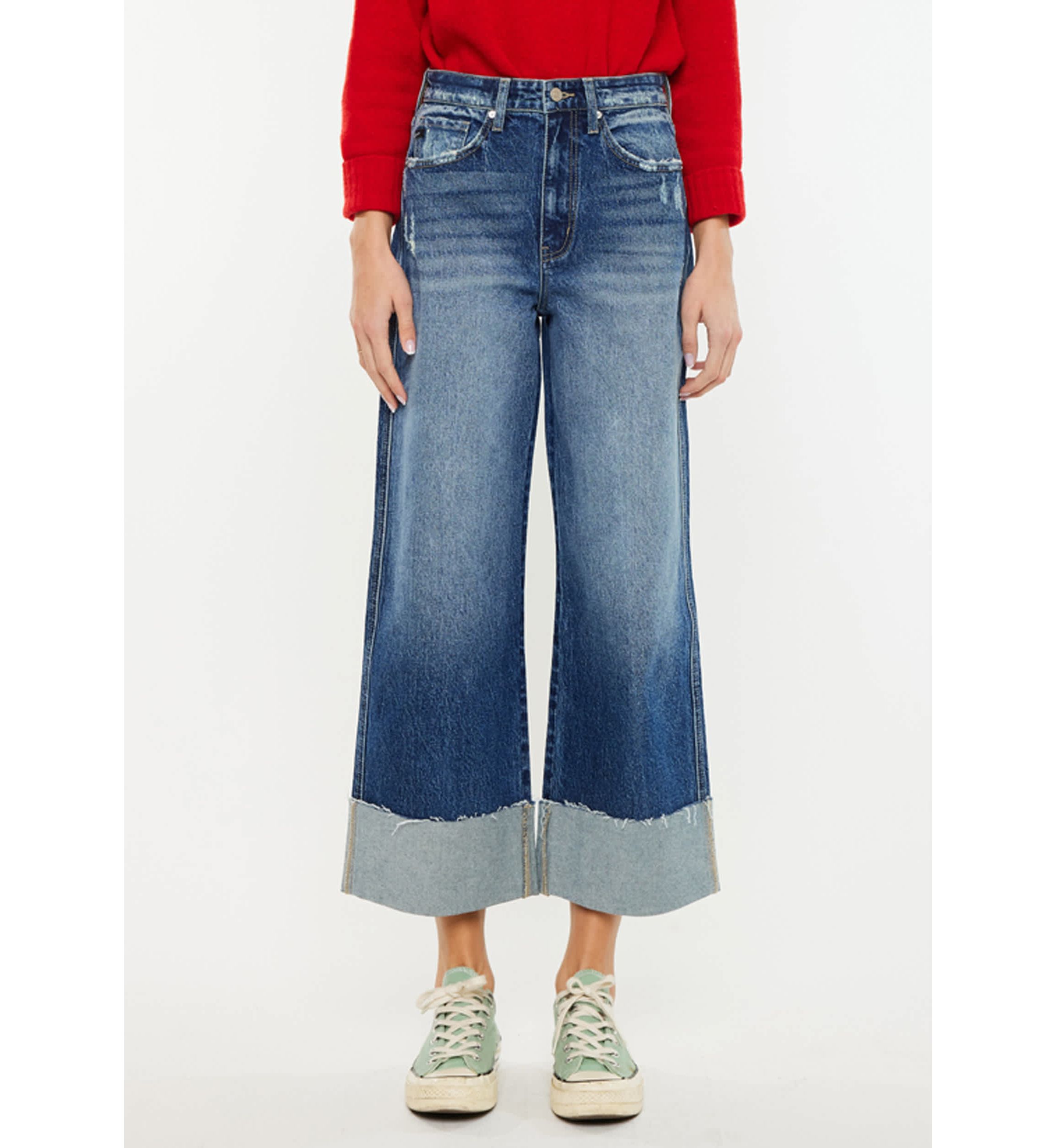Lynn 90s Cropped Wide Leg Jeans