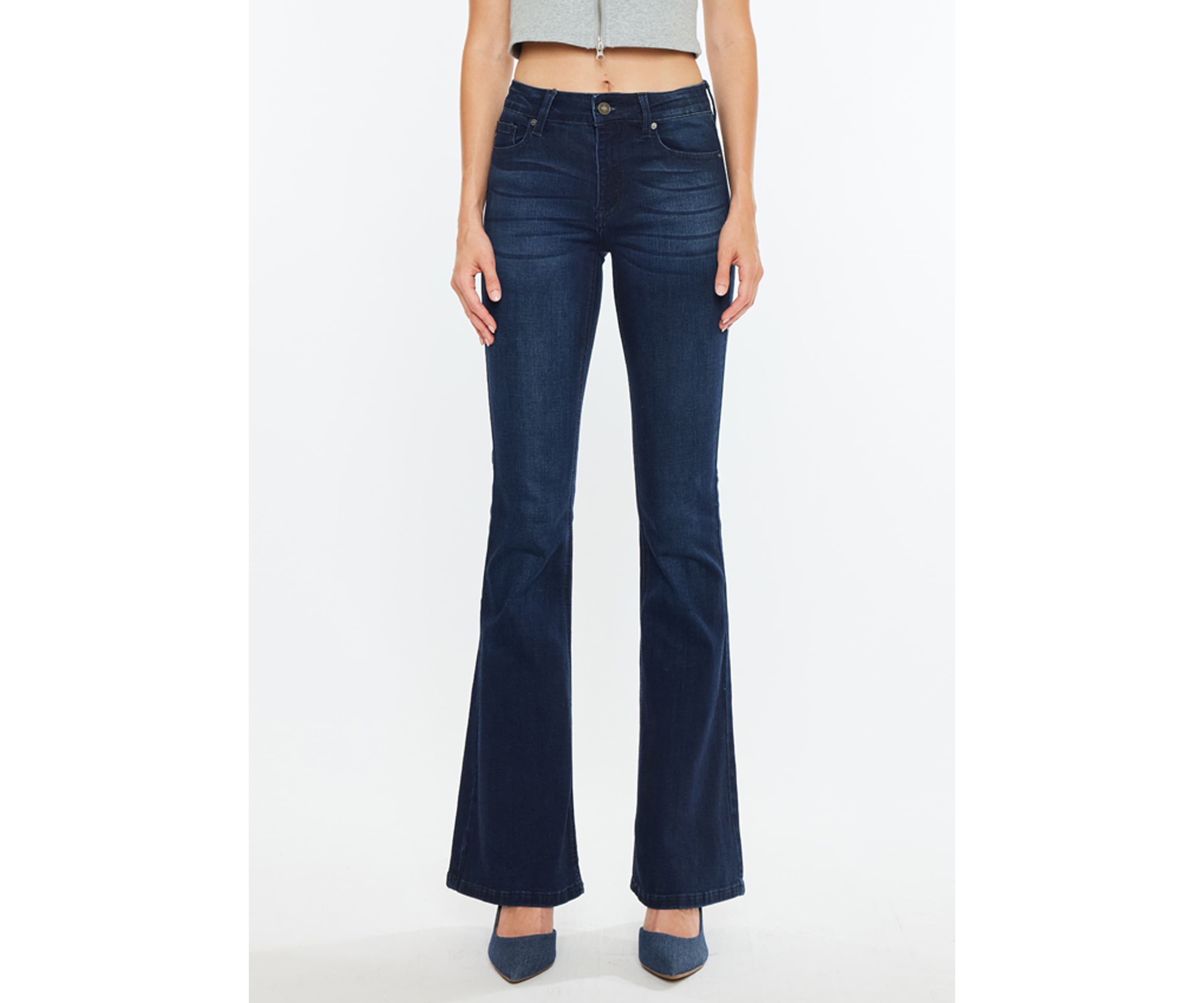 Trisha Mid Rise Classic Flare Jeans