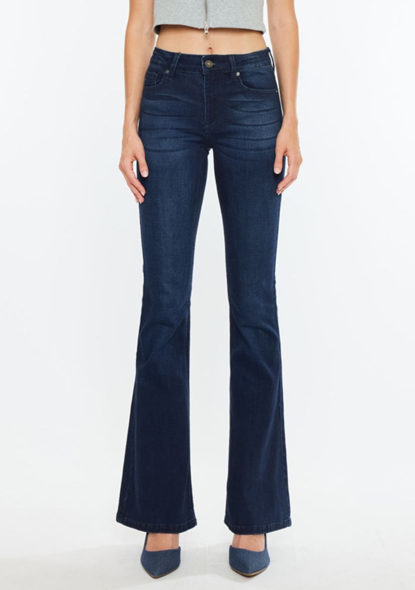 Trisha Mid Rise Classic Flare Jeans