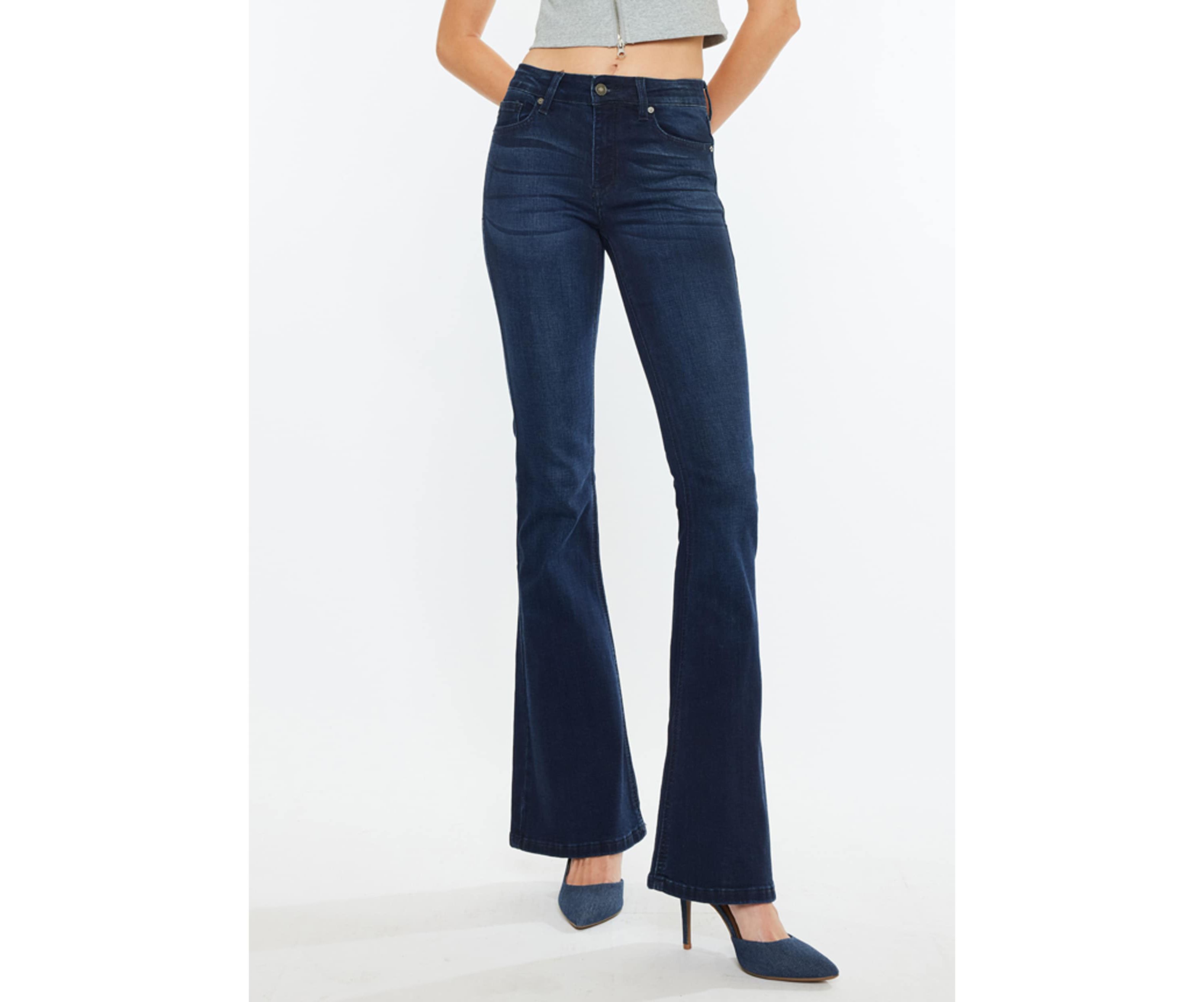 Trisha Mid Rise Classic Flare Jeans